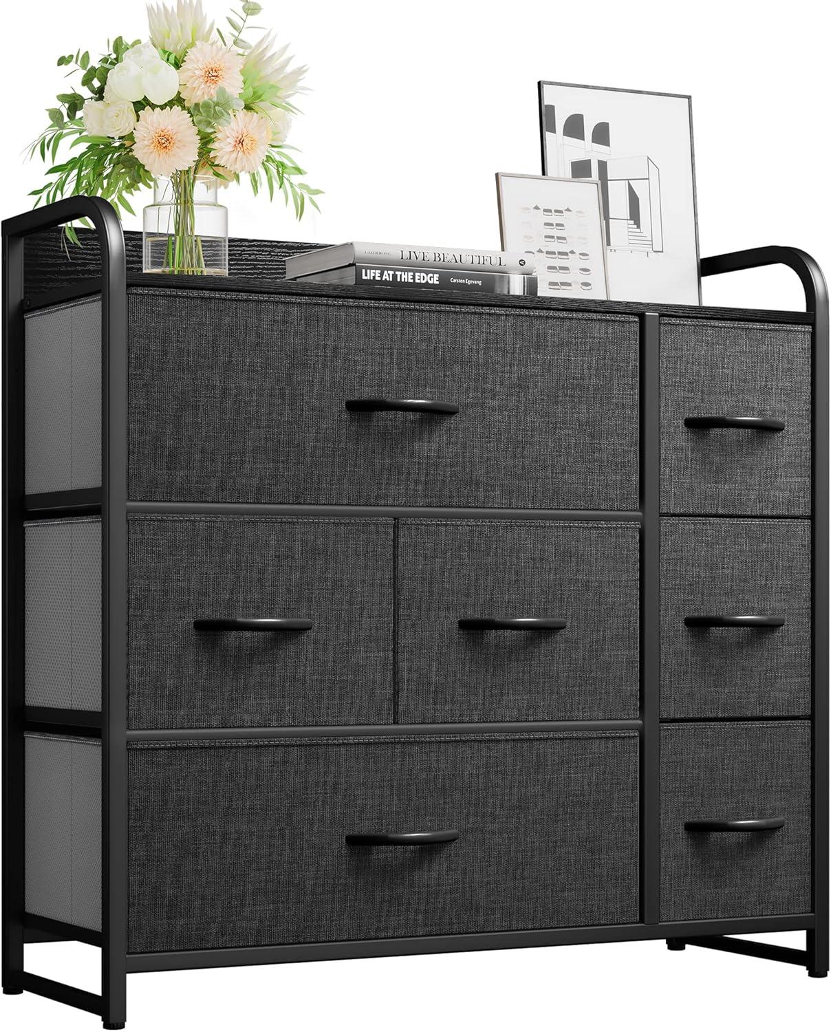 YITAHOME Fabric Dresser with 7 Drawers - Storage Tower with Large Capacity, Unit