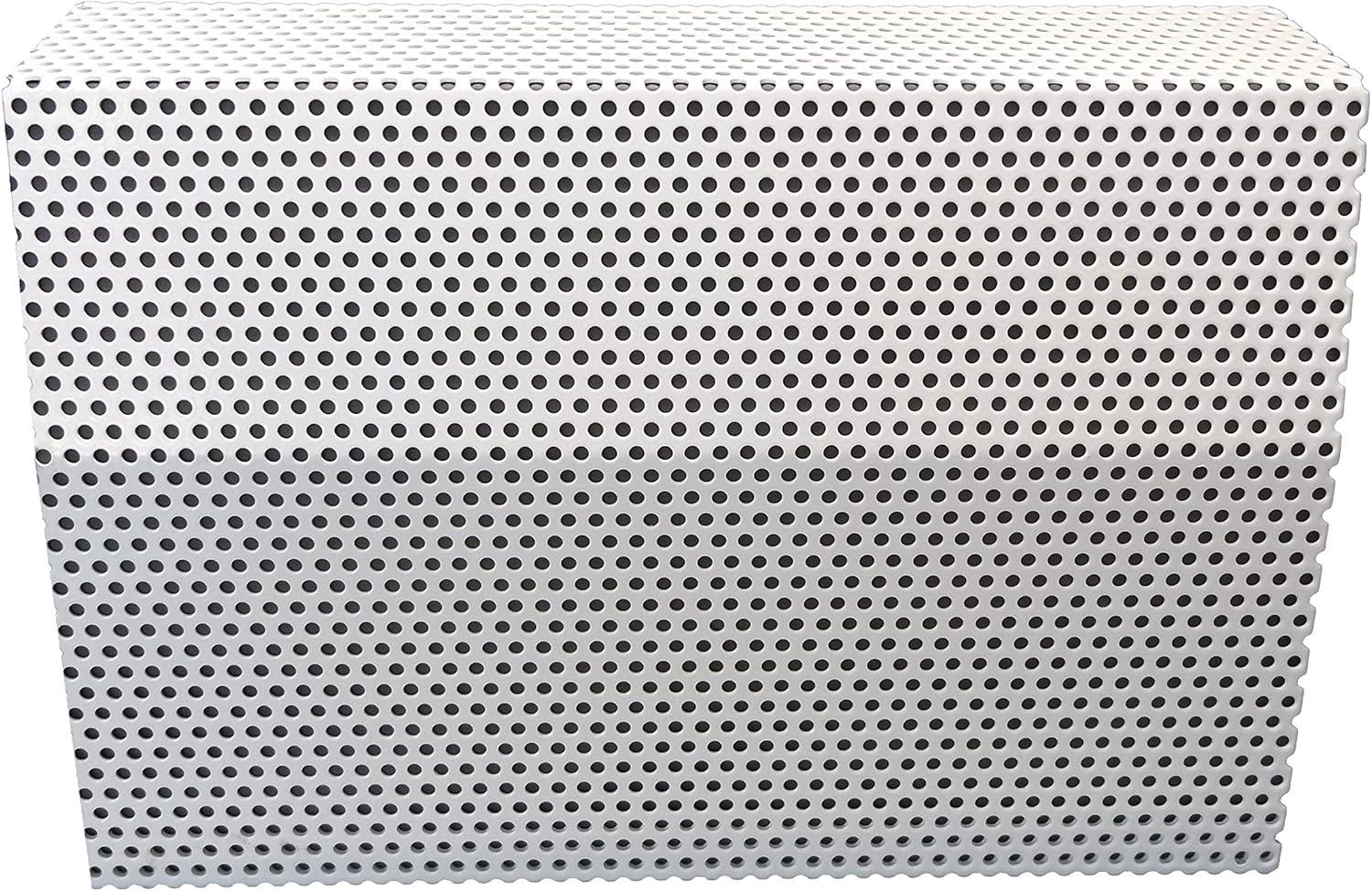 EZ Snap Covers 6 Foot White Standard 7 1/2" Baseboard Heater Cover Galvanized Steel Kit with 2 Closed End Caps & 4 Brackets - FOR HYDRONIC HEAT: NOT for Electric Baseboards