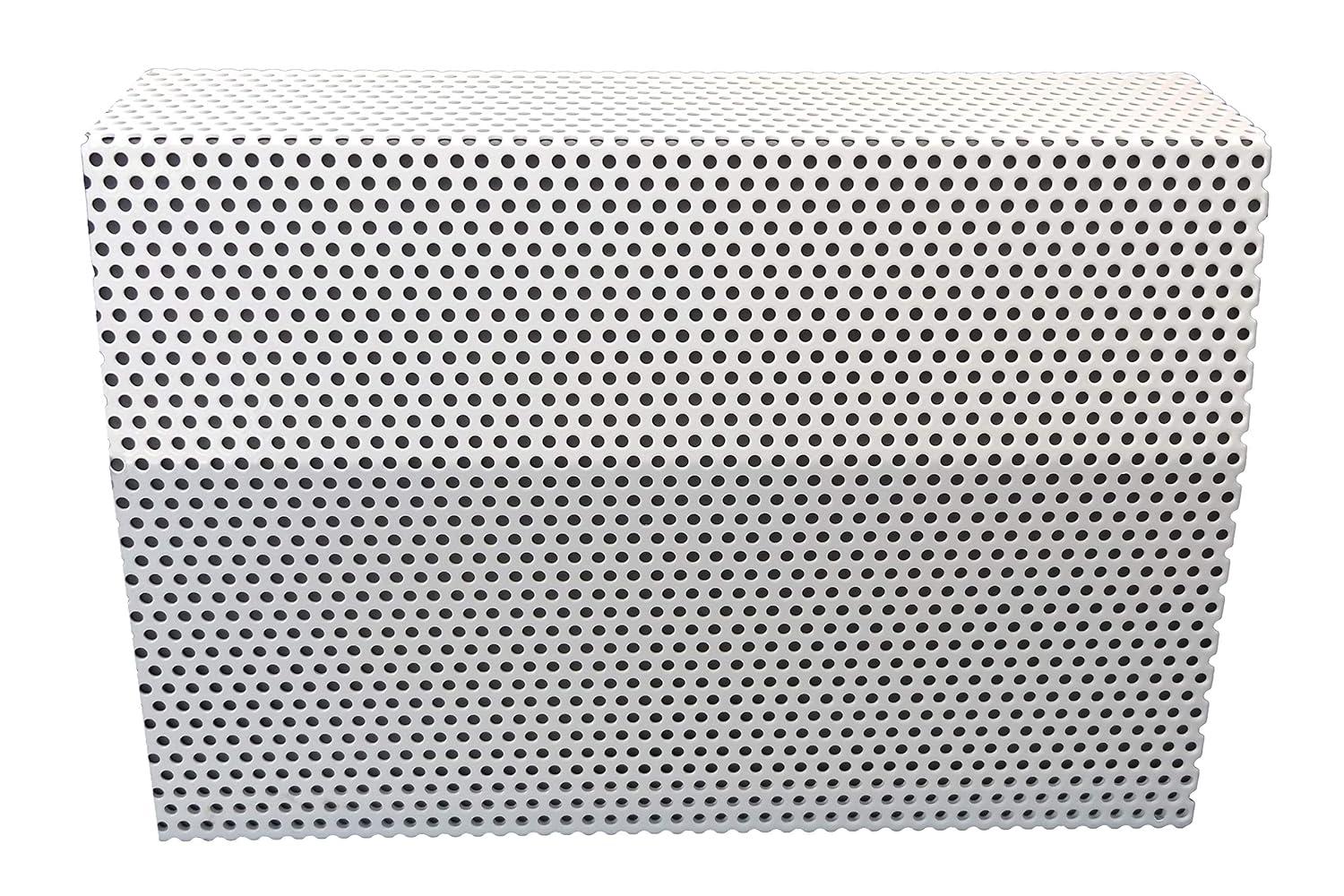 EZ Snap Covers 6 Foot White Standard 7 1/2" Baseboard Heater Cover Galvanized Steel Kit with 2 Closed End Caps & 4 Brackets - FOR HYDRONIC HEAT: NOT for Electric Baseboards
