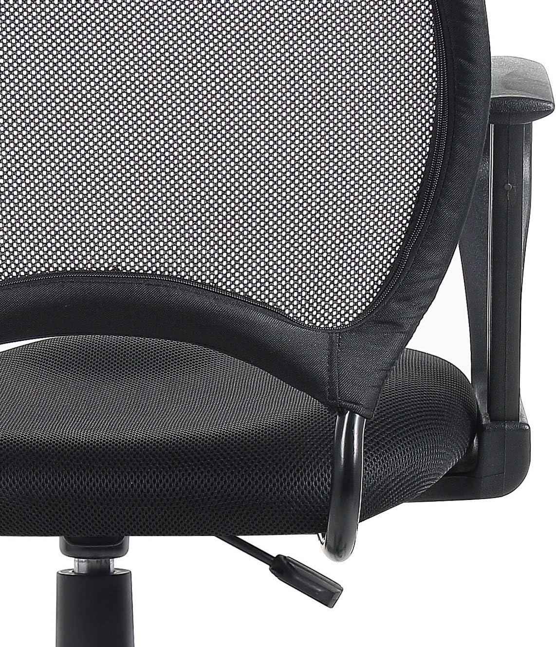 Black Mesh High Back Swivel Drafting Chair with Fixed Arms