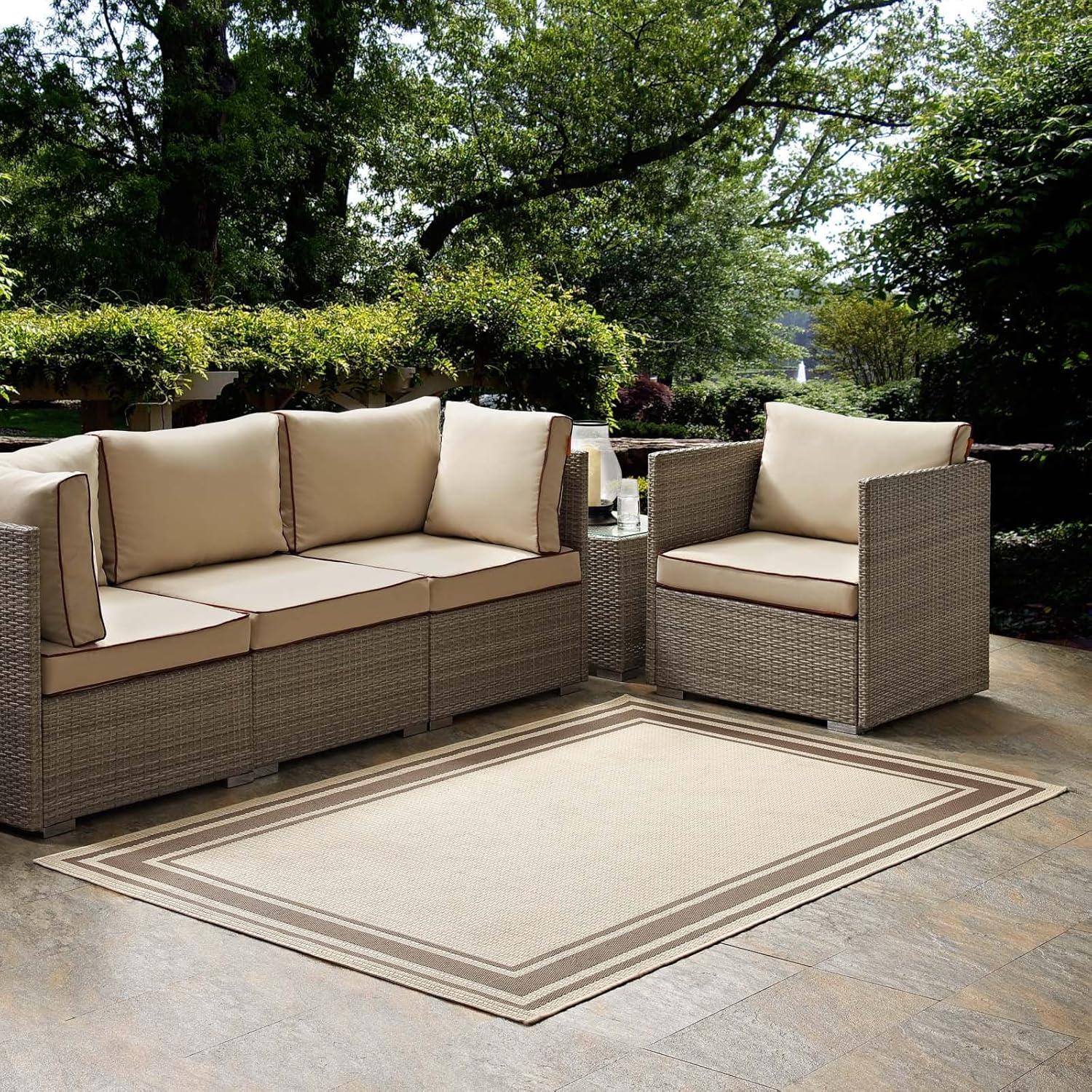 Modway Modway Rim Solid Border Borderline Indoor and Outdoor Area Rug