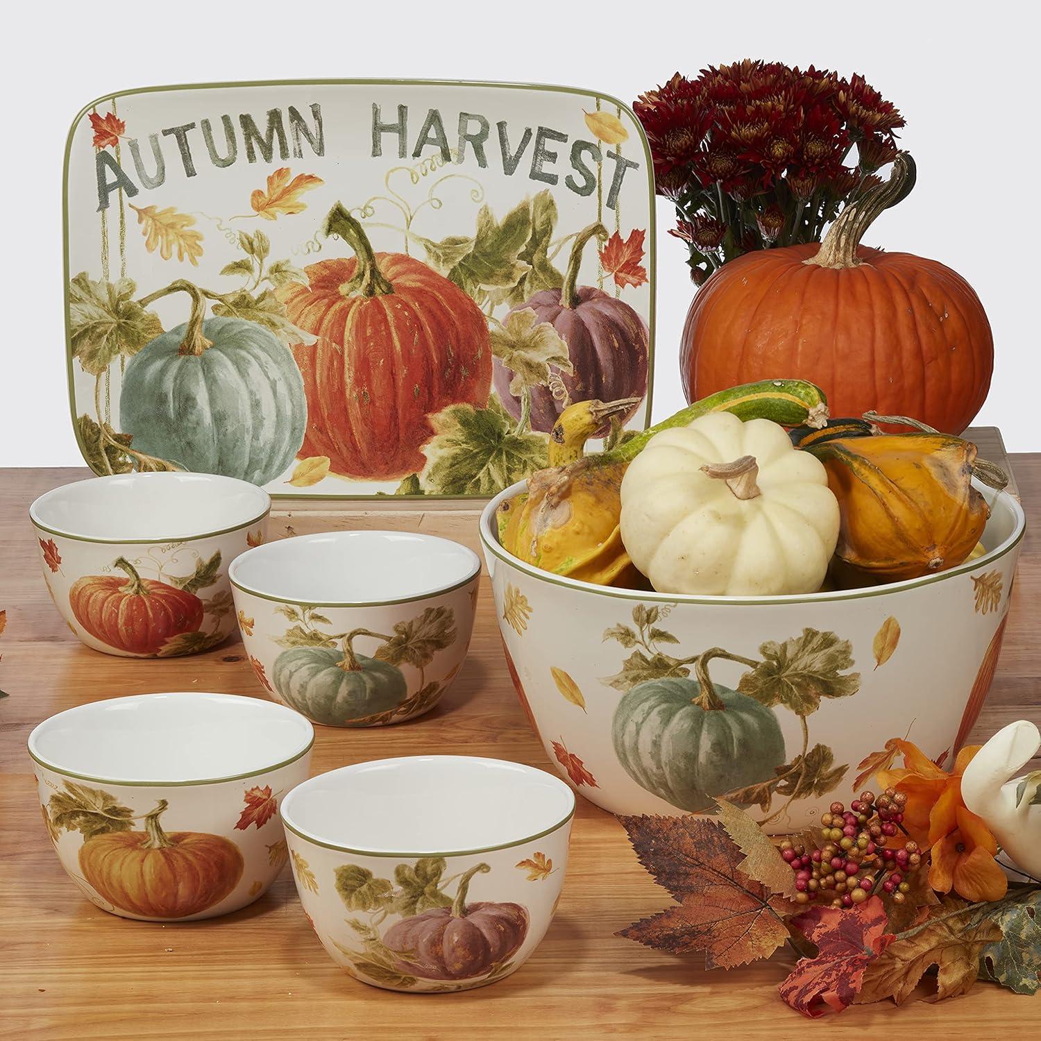 Certified International Autumn Harvest Set Of 4 Dessert Plate