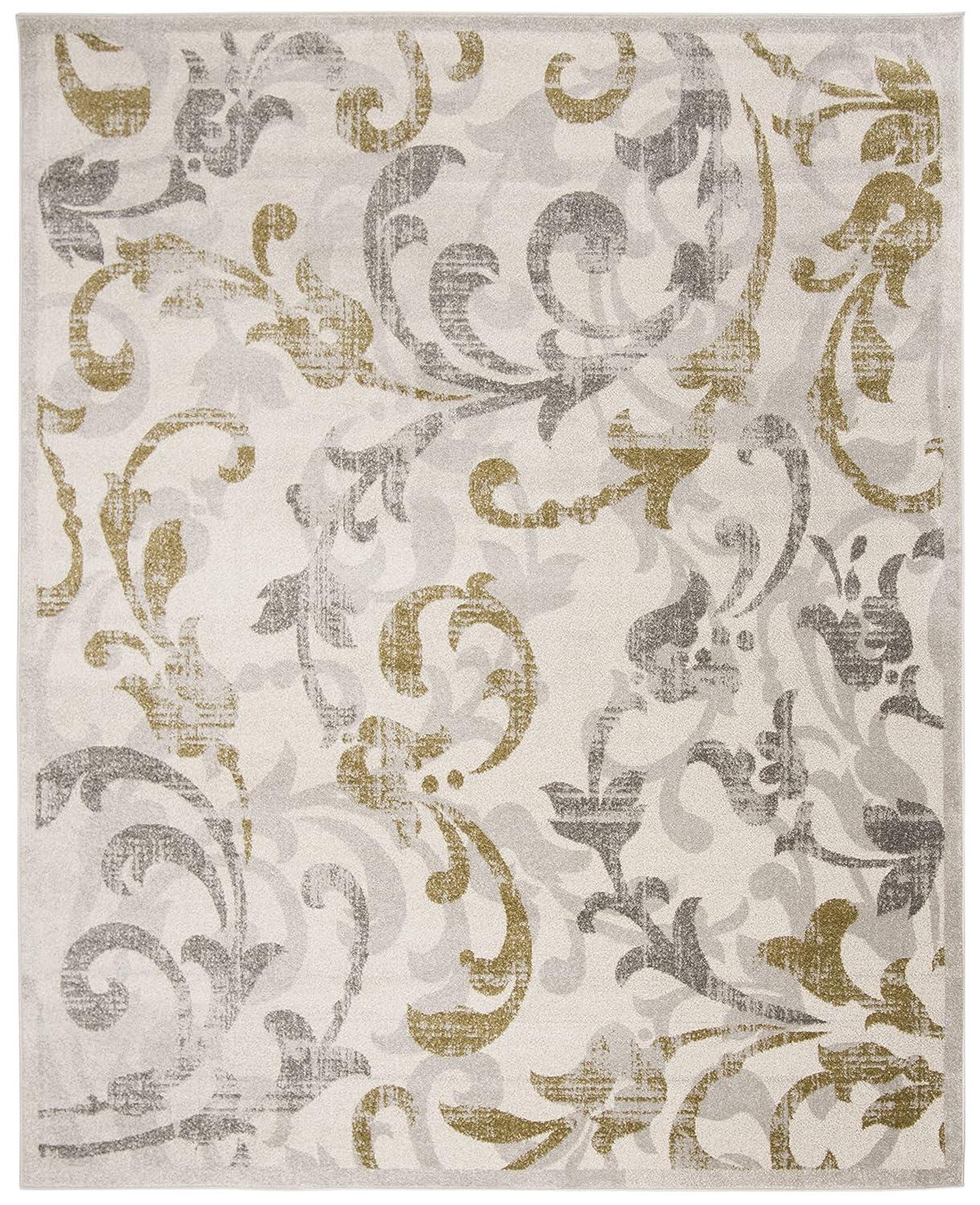 Amherst AMT428 Power Loomed Indoor Area Rug - Ivory/Light Grey - 10'x14' - Safavieh