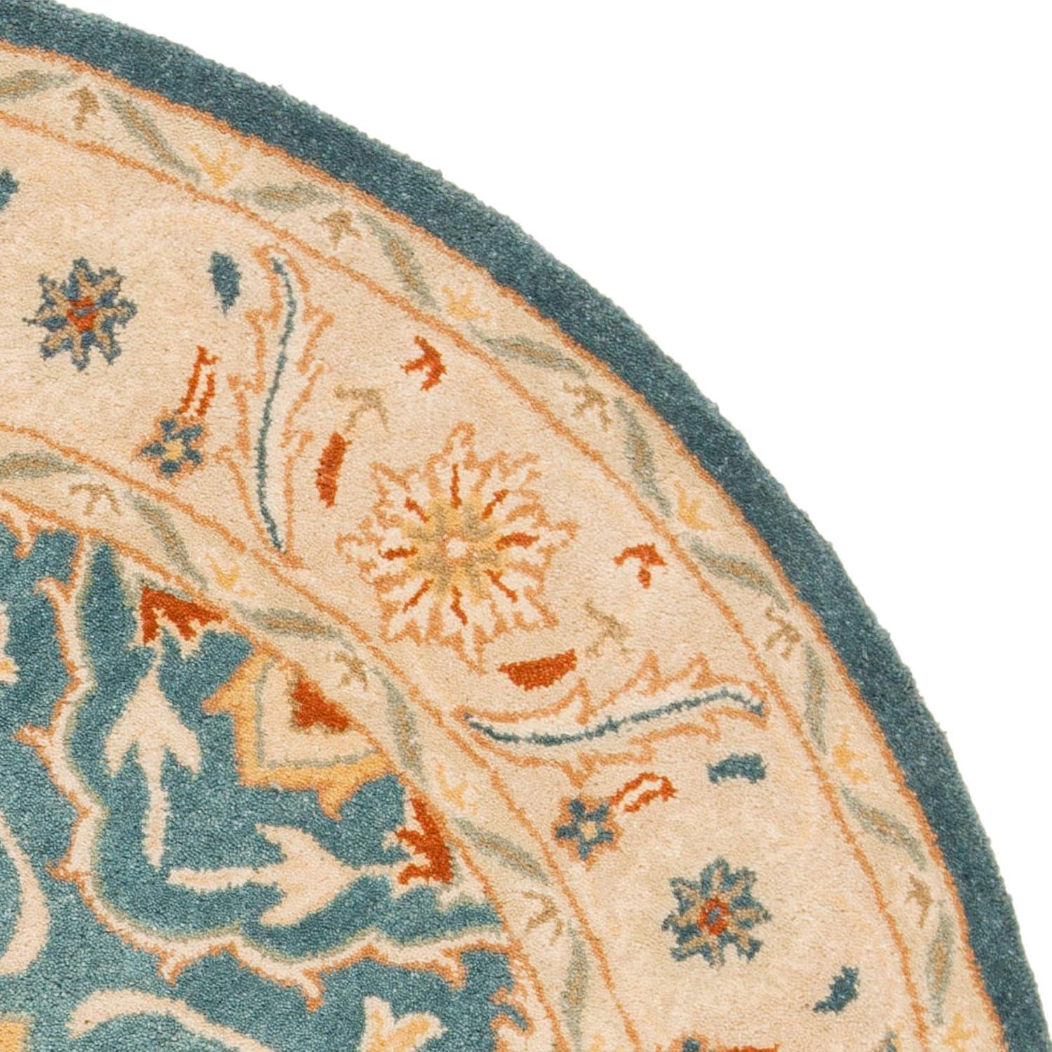 Antiquity AT14 Hand Tufted Indoor Area Rug - Blue - 8' Round - Safavieh