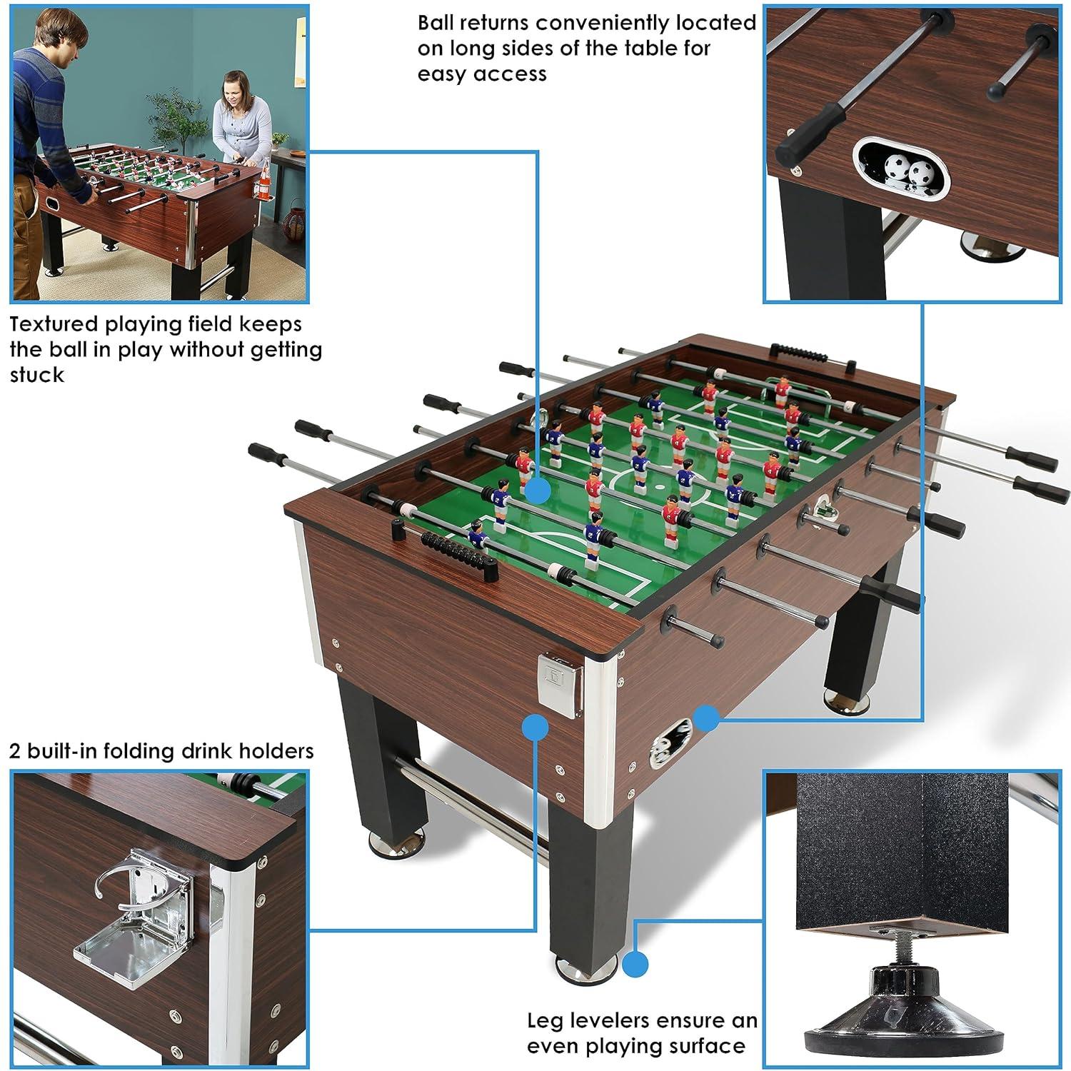 Arlmont & Co. Christopher Arlmont & Co. 55.25'' L Foosball Table with Telescopic Rods