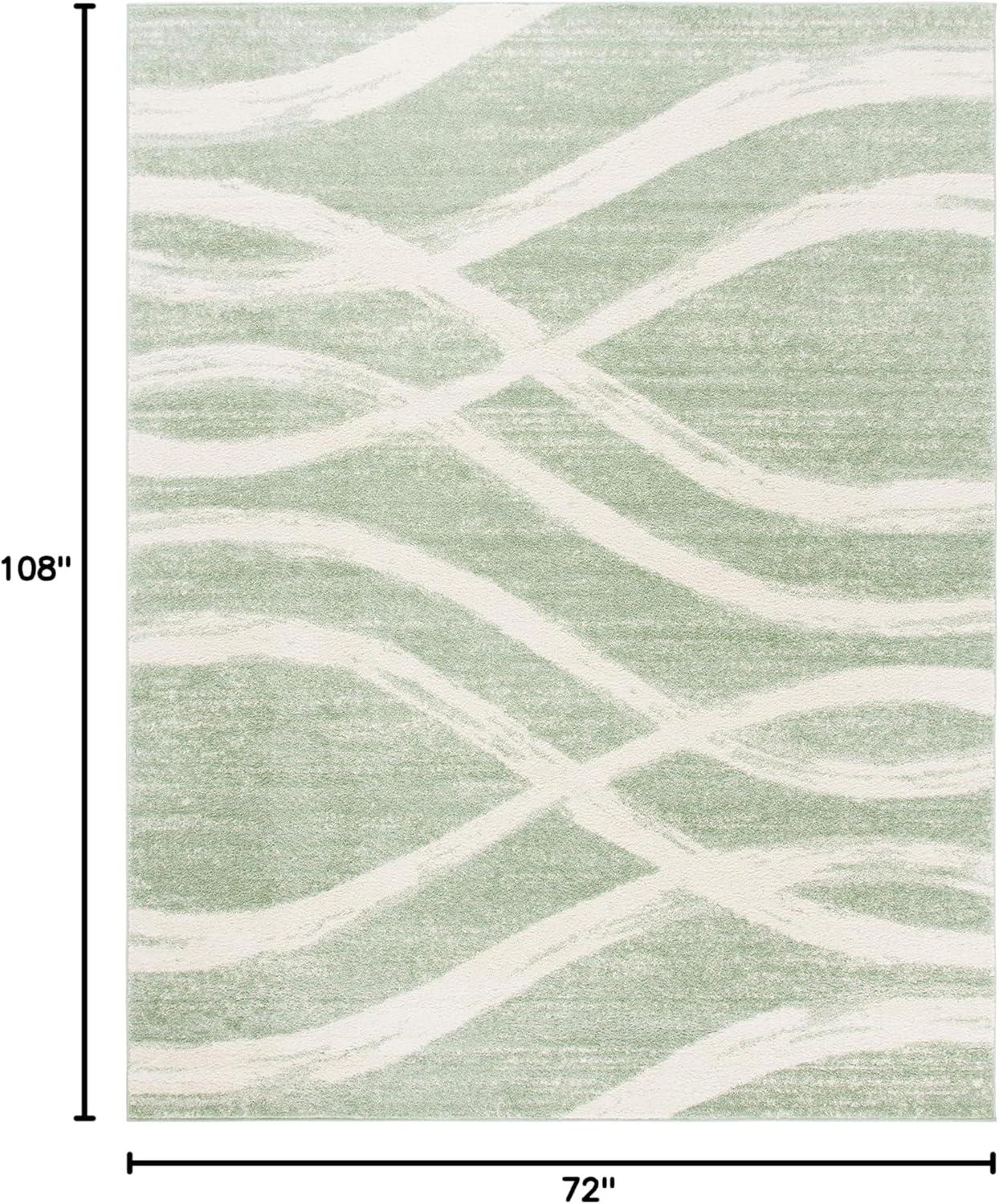 Adirondack ADR125 Machine Made Indoor Area Rug - Sage/Cream - 6'x9' - Safavieh