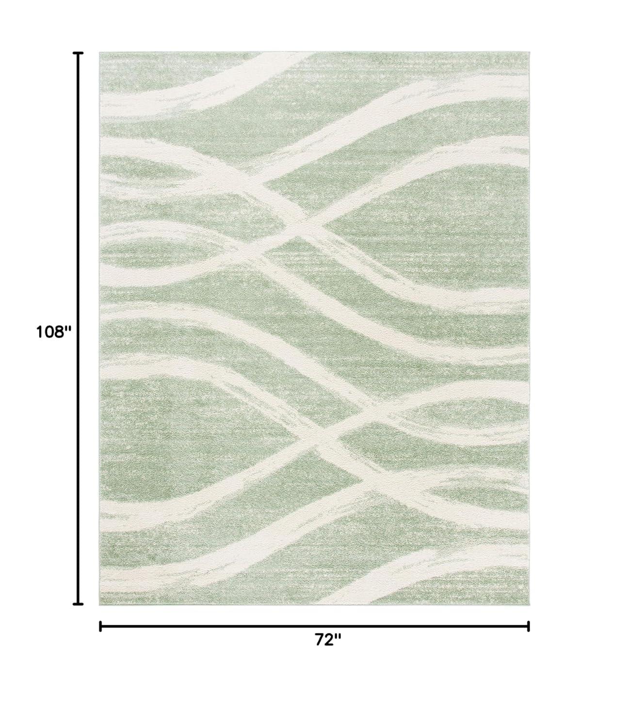 Adirondack ADR125 Machine Made Indoor Area Rug - Sage/Cream - 6'x9' - Safavieh