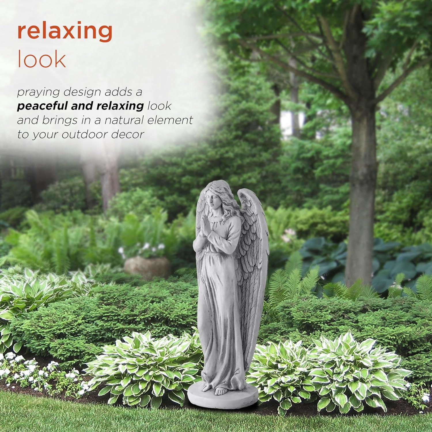 Alpine Corporation Praying Angel Statue, Outdoor Yard Art Decor