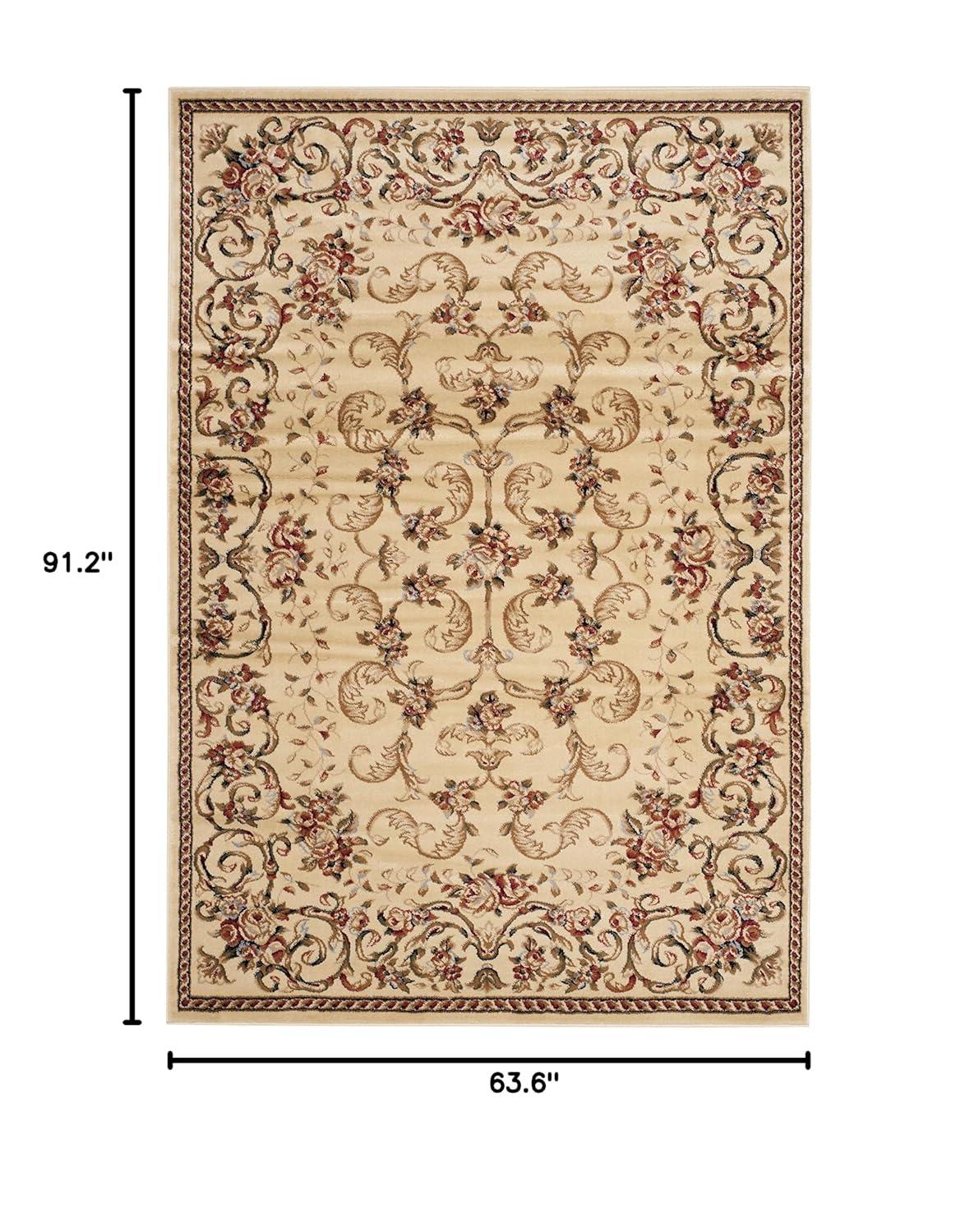 Lyndhurst LNH327 Power Loomed Area Rug - Ivory - 5'3"x7'6" - Safavieh.
