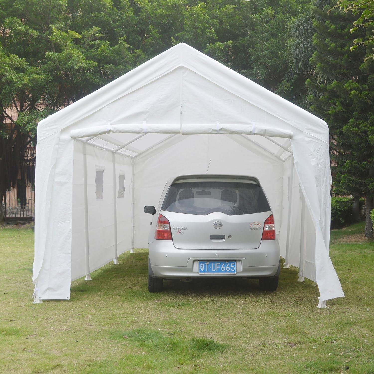 King Canopy Hercules 10ft 8in x 20ft Steel Frame Enclosed Canopy Garage