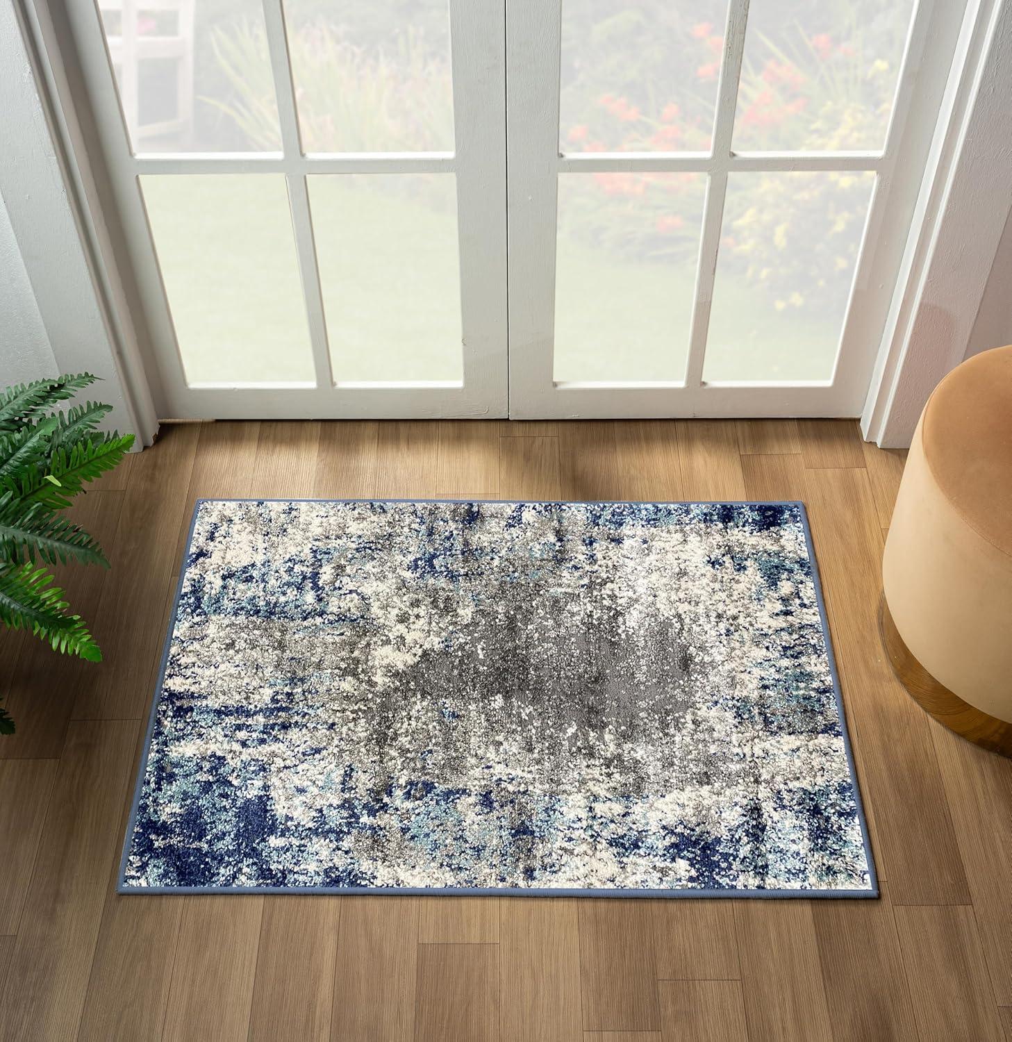Luxe Weavers Artistic Area Rug, D.Blue-L.Blue 2x3