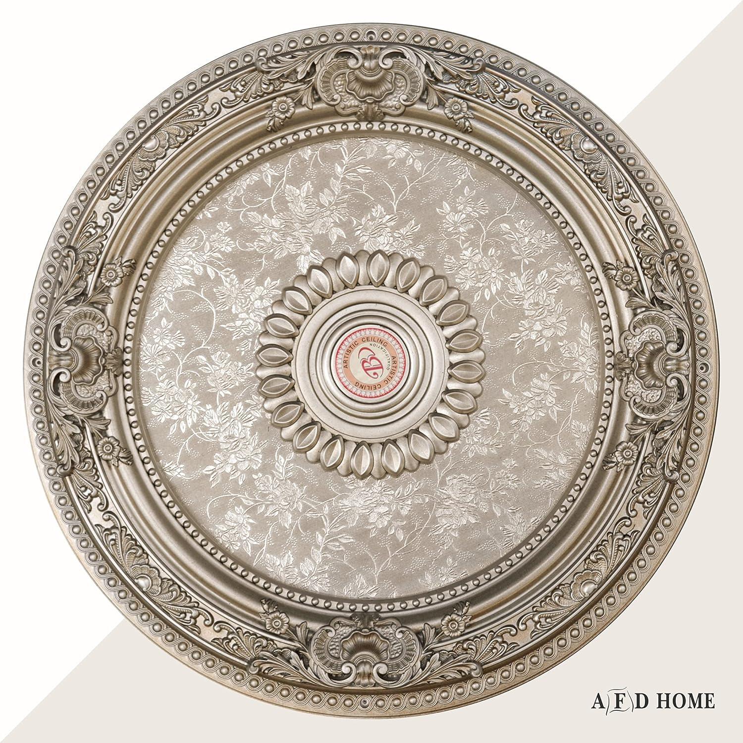 Petite Round Champagne Ceiling Medallion