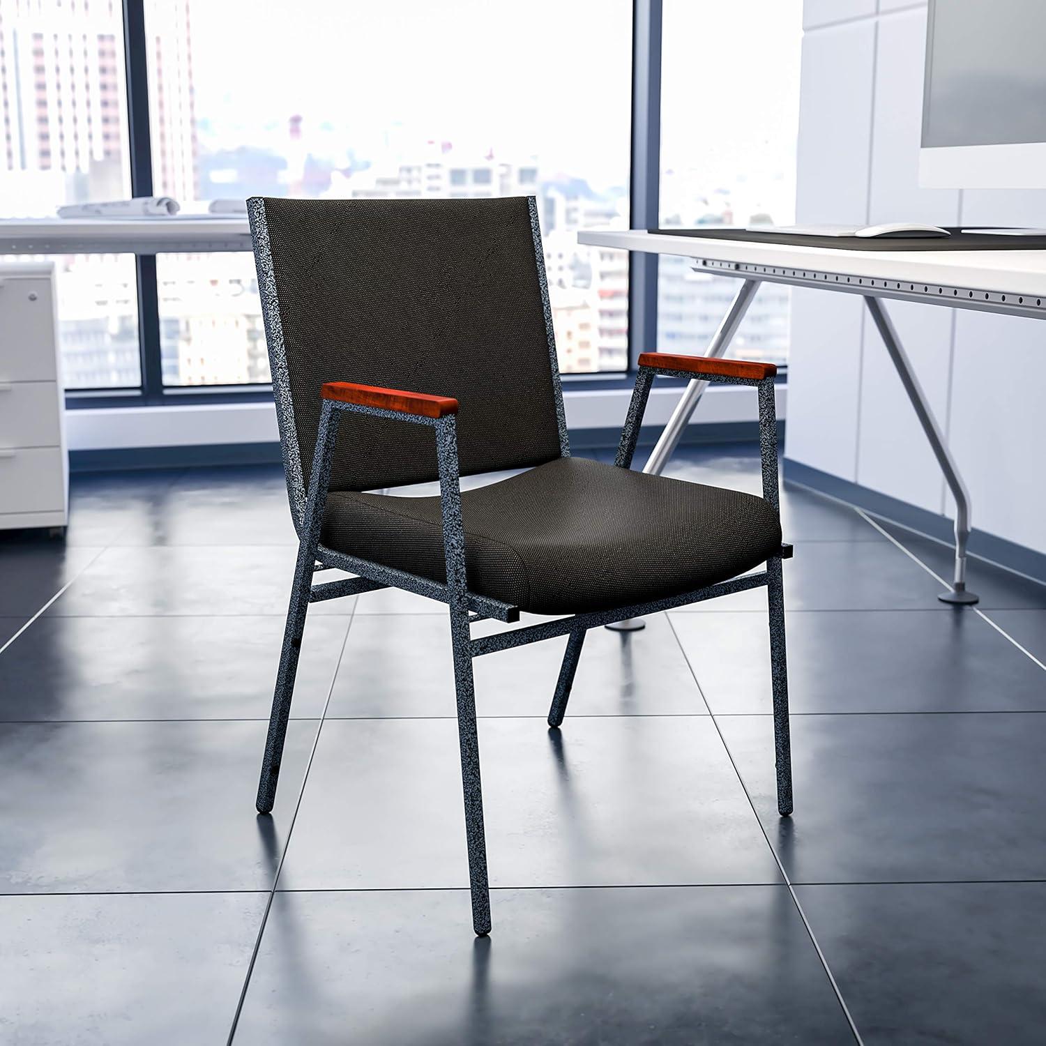 Flash Furniture Aliya Heavy Duty Stack Chair with Arms (Set of 4)