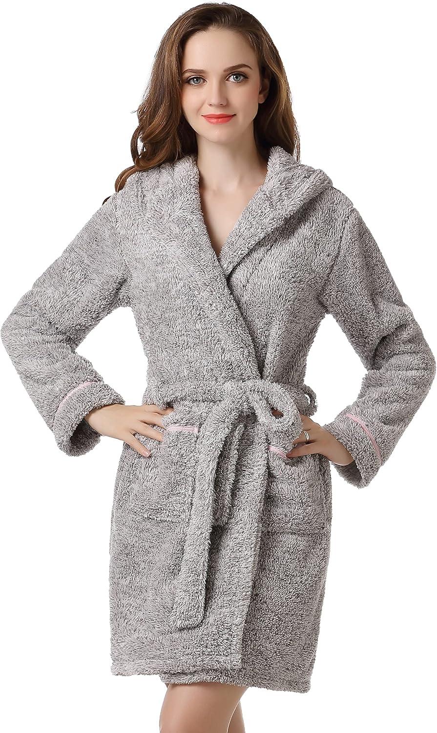 richie house women's bathrobe robe with two ears rhw2498
