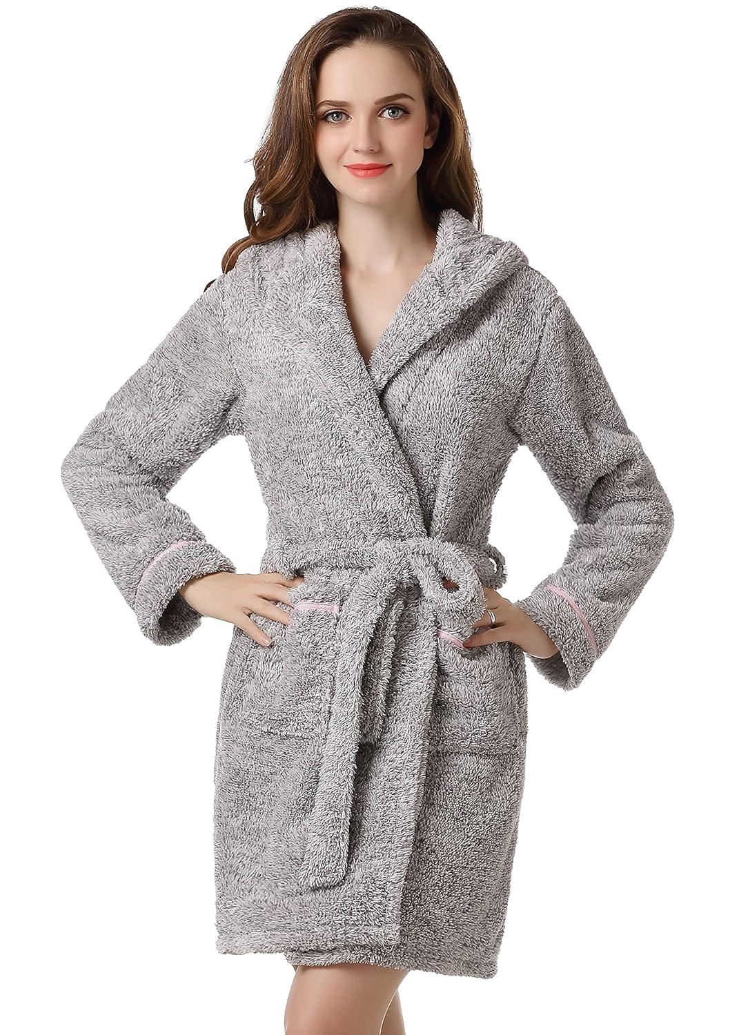 richie house women's bathrobe robe with two ears rhw2498
