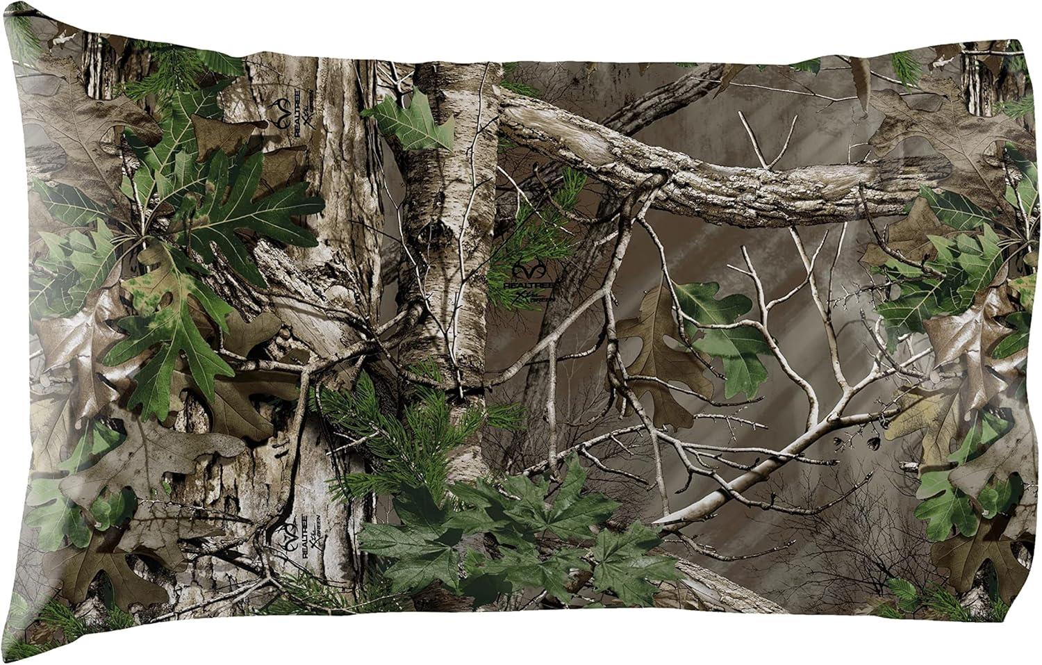 Realtree Xtra Green Camo Polyester Standard Pillowcase Set