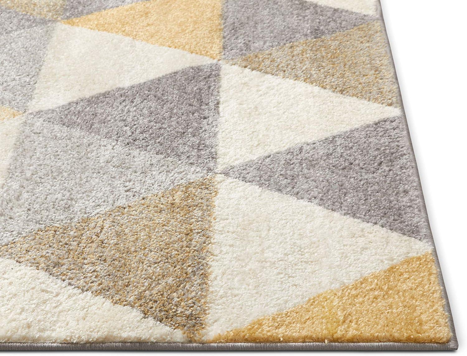 Isometry Modern Geometric Triangle Soft Area Rug