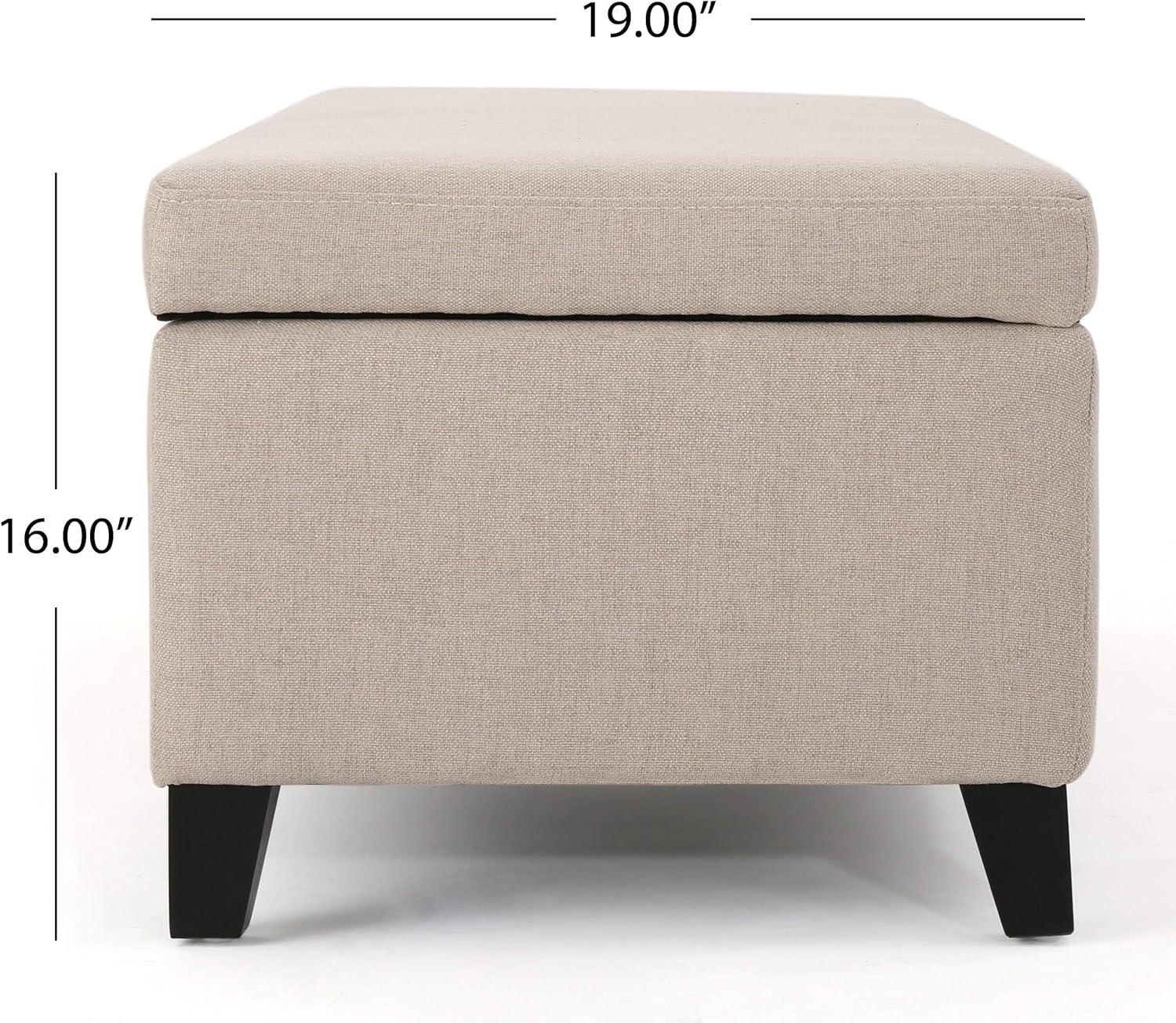 Annis Fabric Storage Ottoman, Wheat