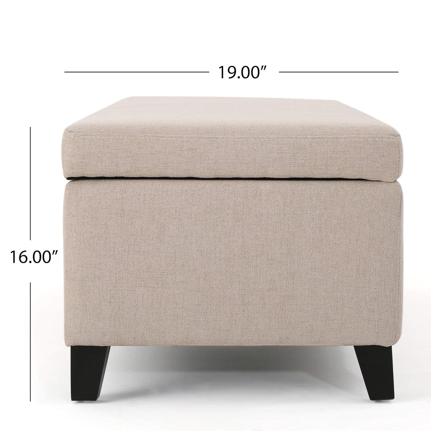 Annis Fabric Storage Ottoman, Wheat
