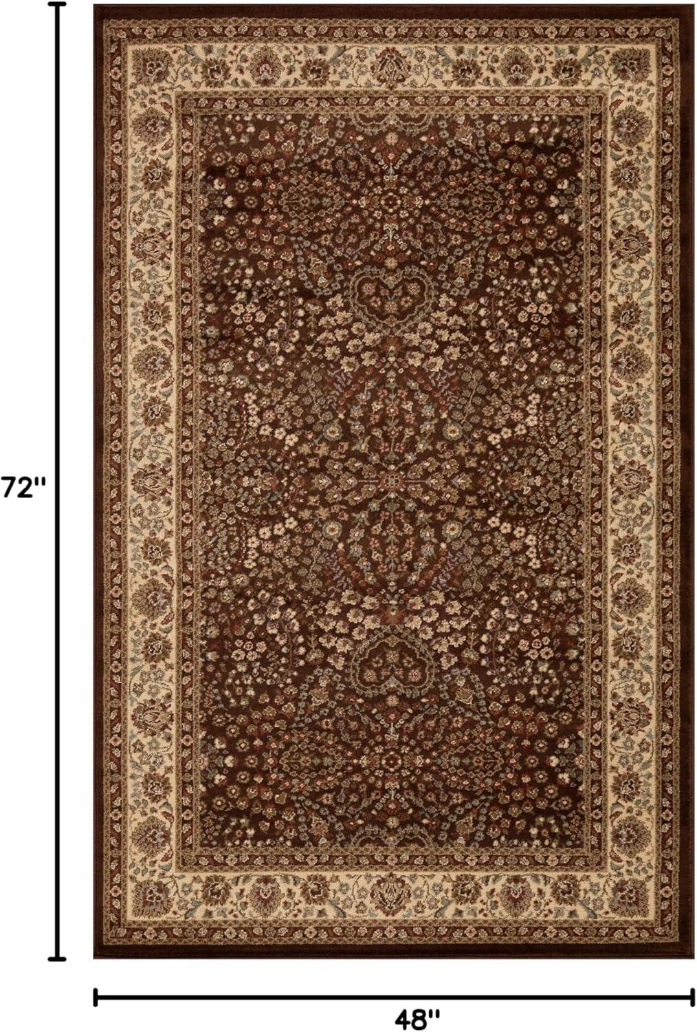 Rhea Oriental Floral Scroll Power Loomed Indoor Area Rug or Runner by Haus & Home