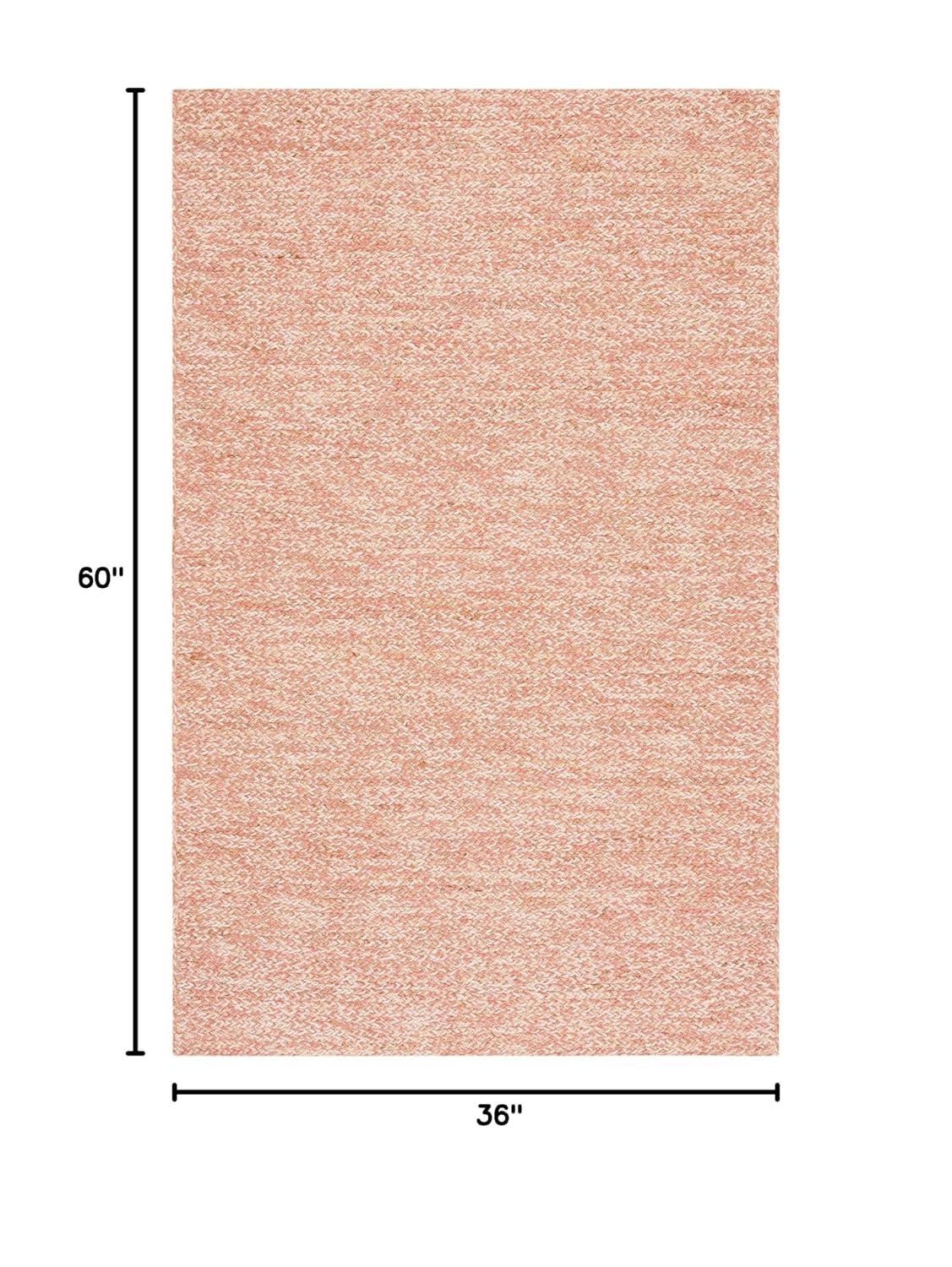 Natural Fiber NFB950 Hand Loomed Area Rug - Pink/Natural - 3'x5' - Safavieh.