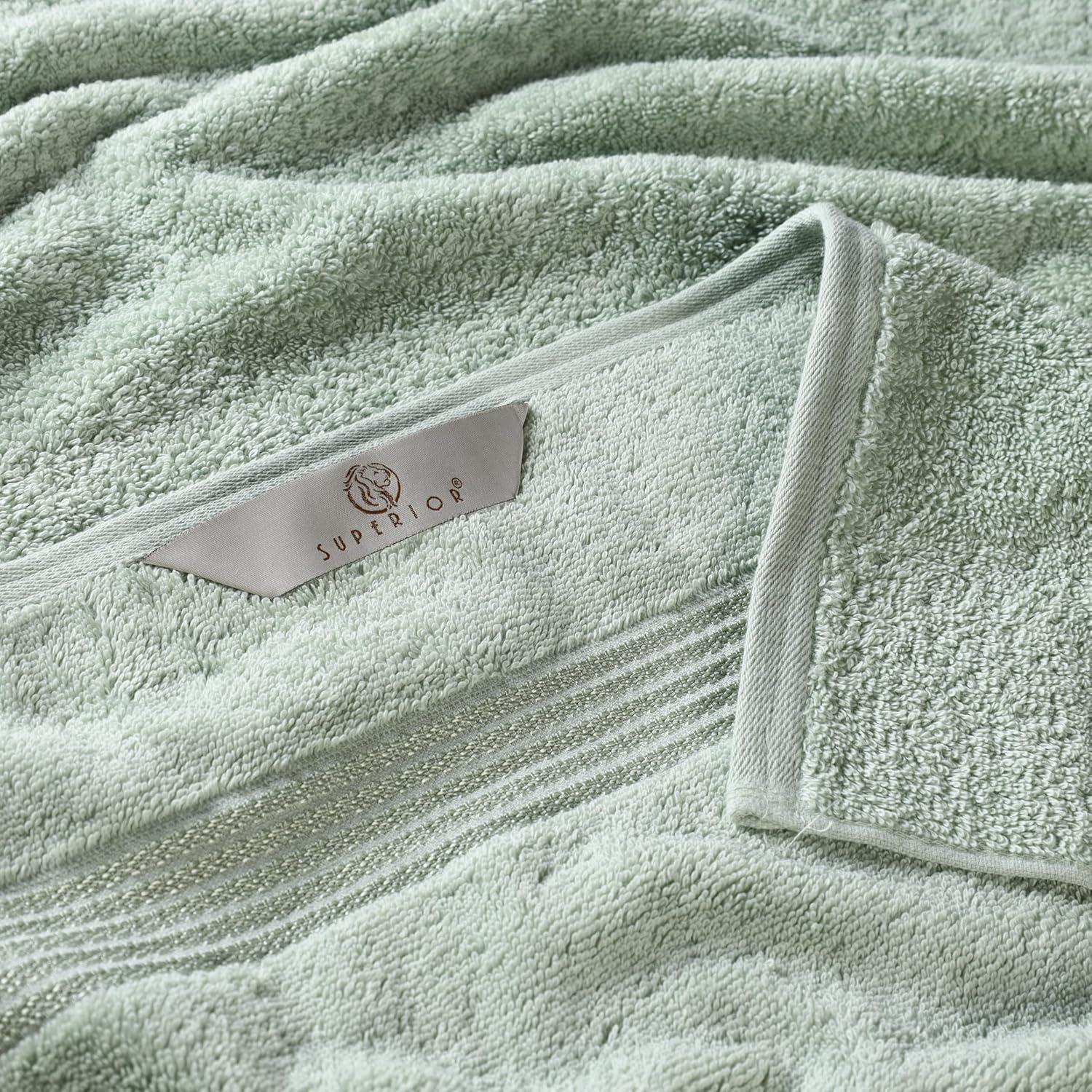 Superior Egyptian Cotton Absorbent 8-Piece Sage Towel Set