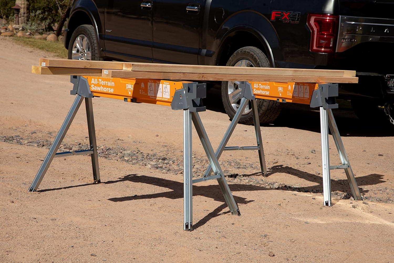 31.5 in. H Steel All Terrain Sawhorse (2-Pack)