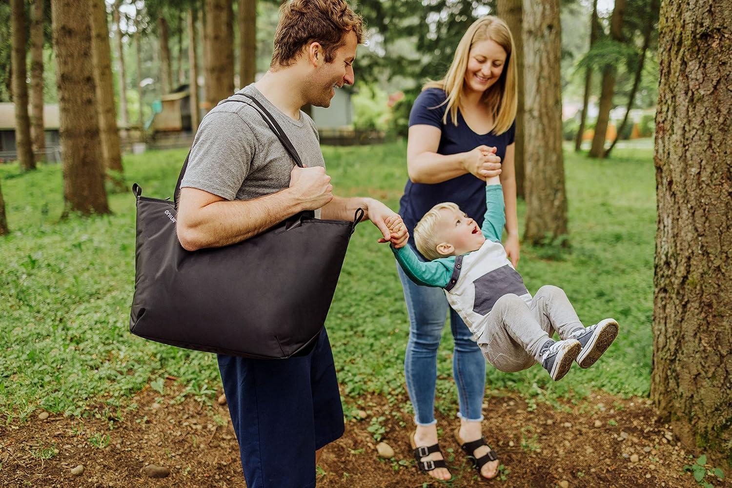 Carbon Black Insulated Recycled Material Cooler Tote Bag