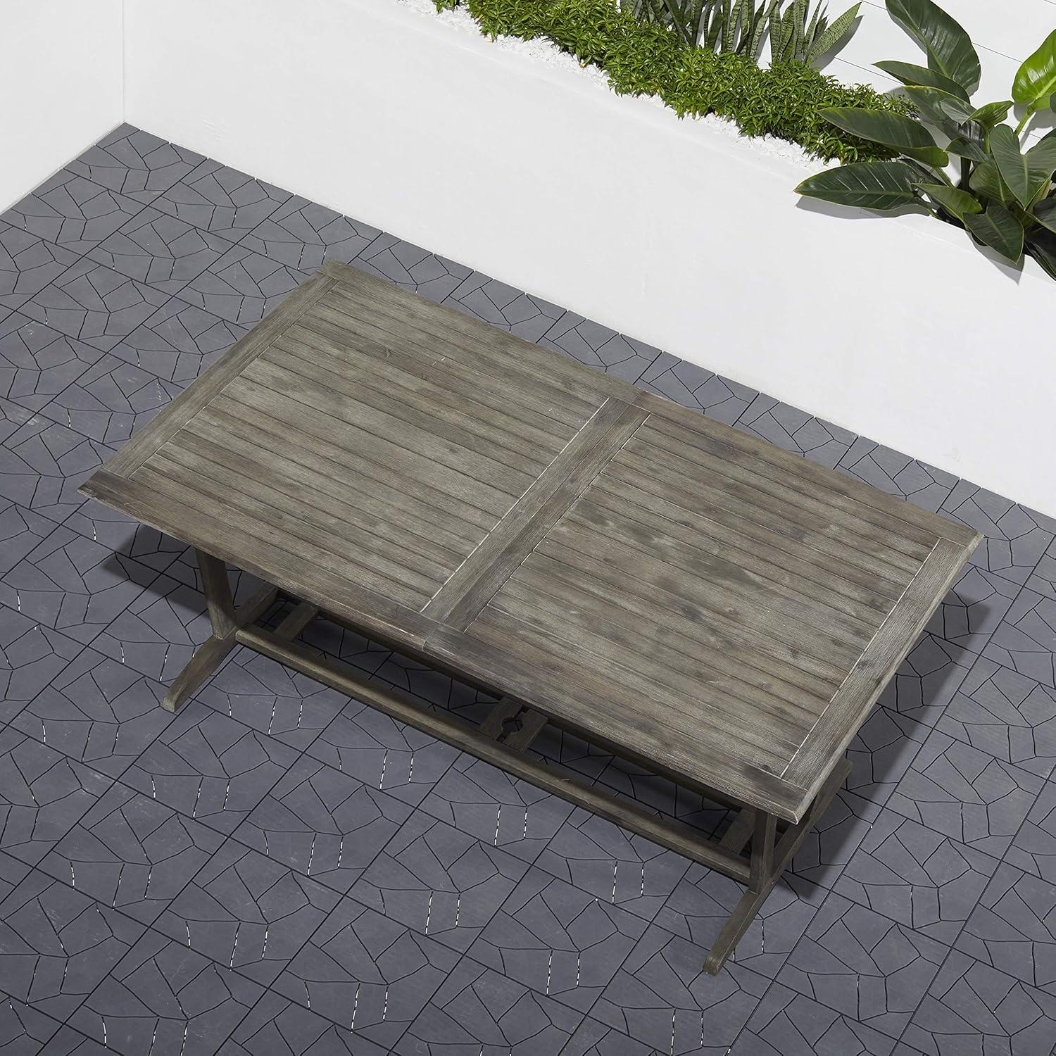 Renaissance-Inspired Outdoor Patio Wood Side Table - Timeless Elegance for Your Garden
