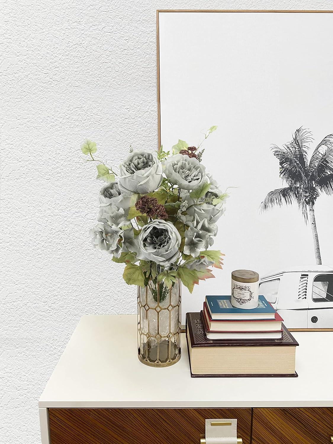 Artificial Spring Mixed Flower 11 stem Peony Bush , ABN1B013-CM