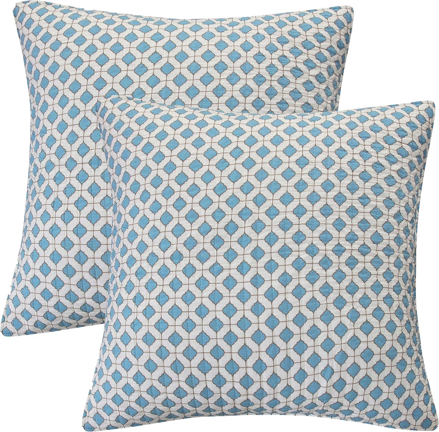 Palladium Grey Geometric  Euro Sham Set of 2 - Levtex Home