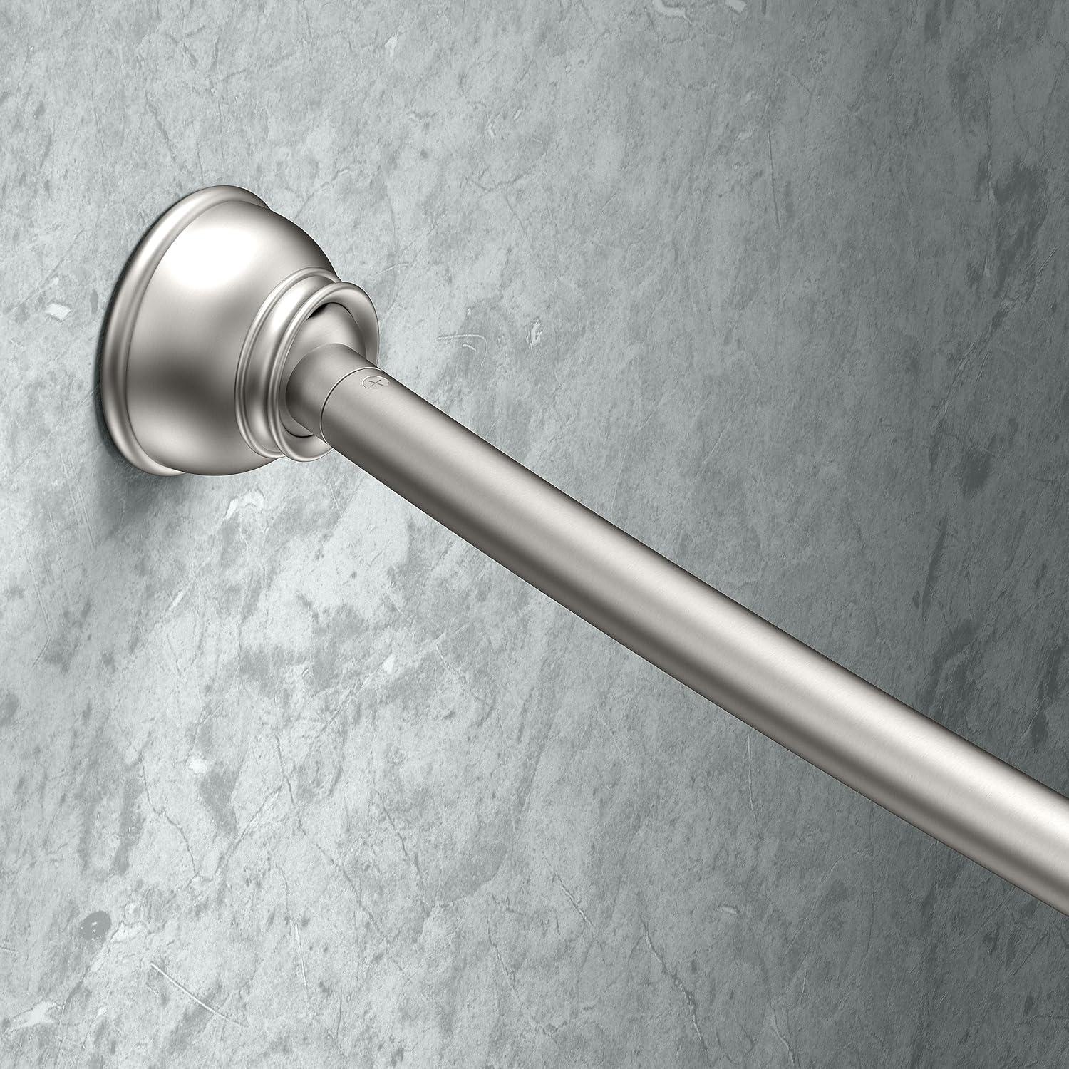 Hotel Comfort 42"- 72" Expandable Curved Shower Curtain Rod | Stainless Steel Shower Rod