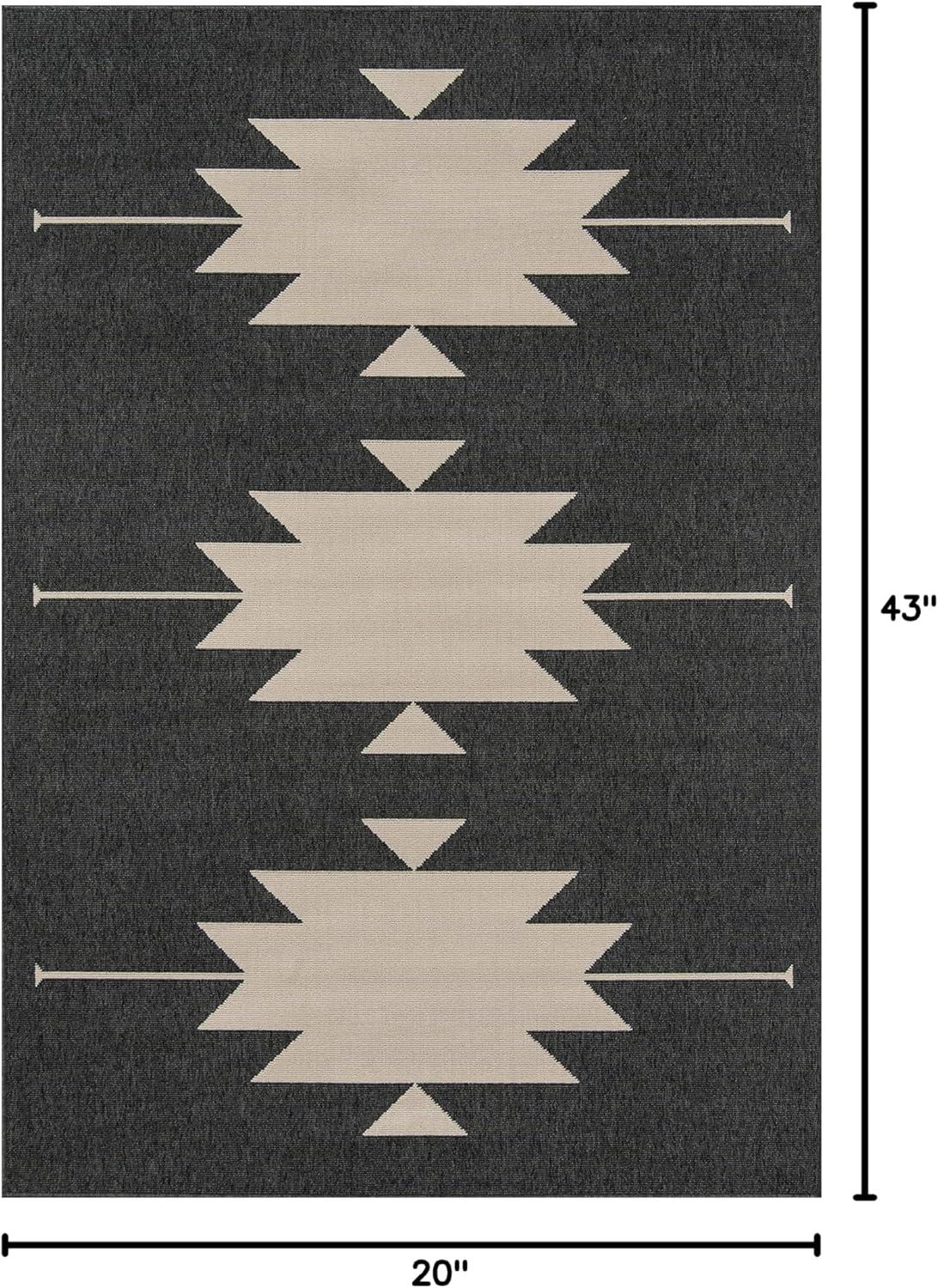 Genesis Charcoal/Cream Indoor/Outdoor Rug