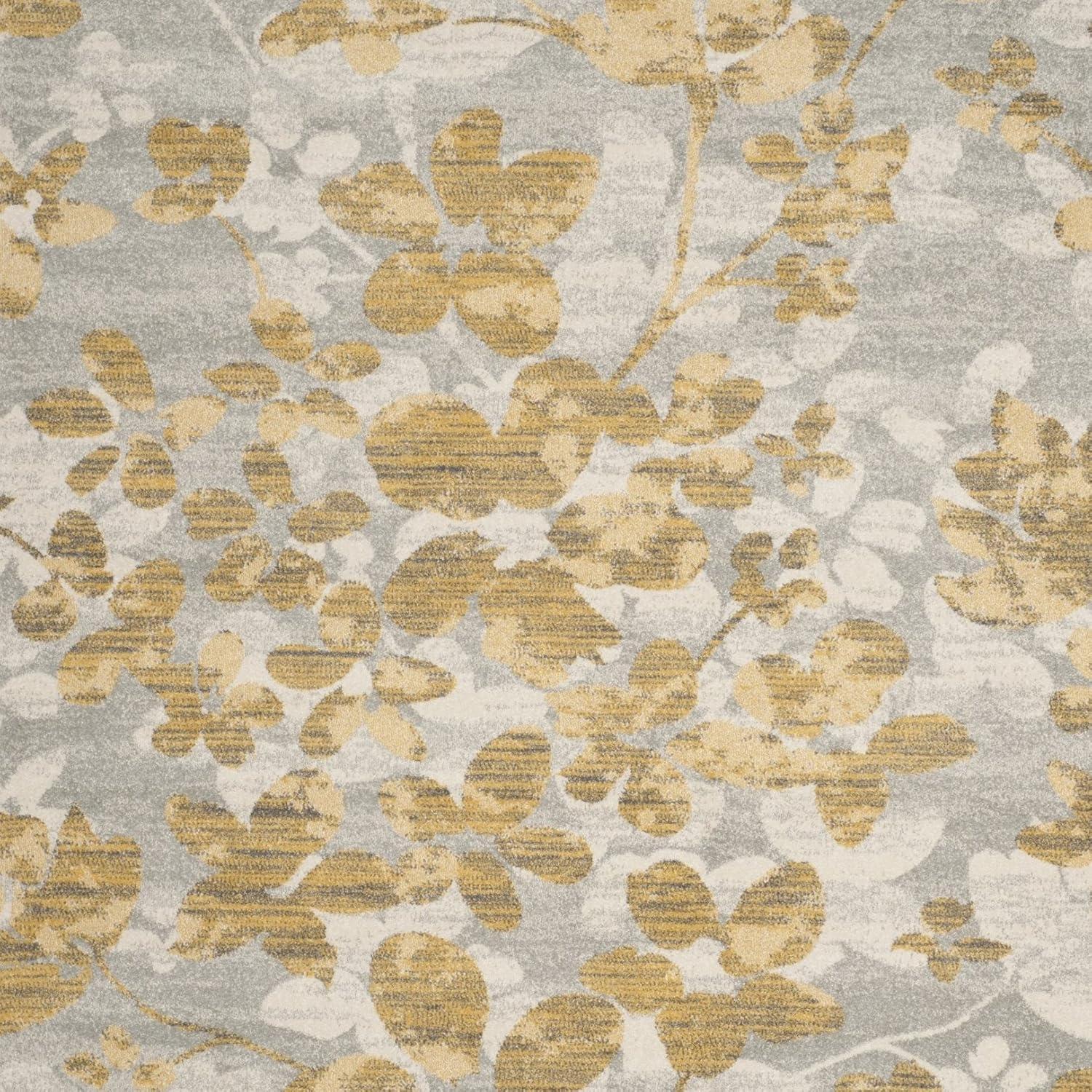 Evoke EVK236 Power Loomed Accent Rug - Grey/Gold - 3'x5' - Safavieh.
