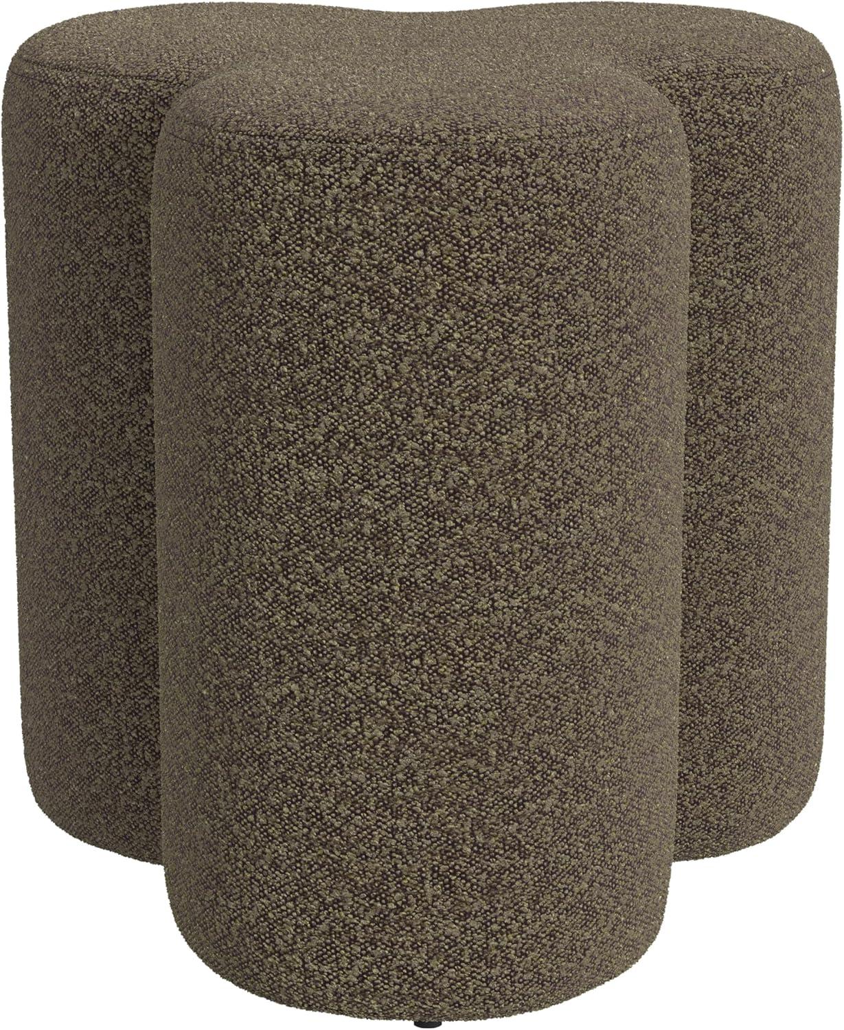 HomePop Clover Shaped Chenille Ottoman