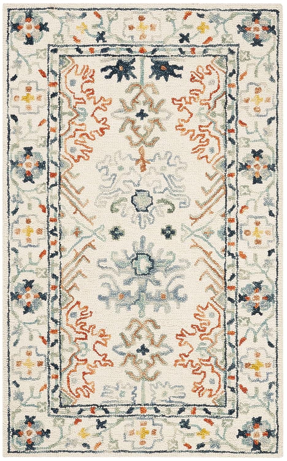 Aspen APN310 Hand Tufted Indoor Accent Rug - Ivory/Blue - 3'x5' - Safavieh