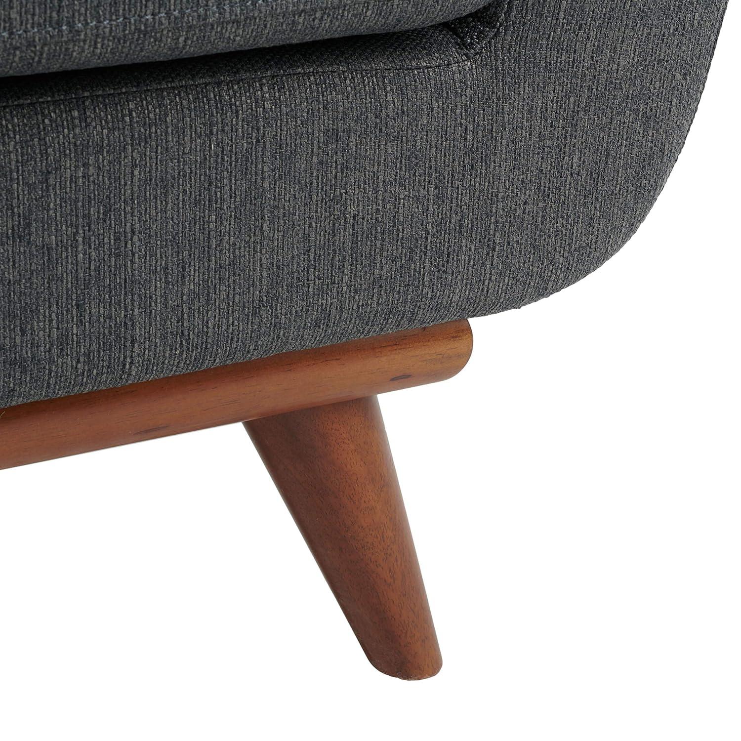 Opal Linen Tufted Arm Chair - Dark Teal - Safavieh