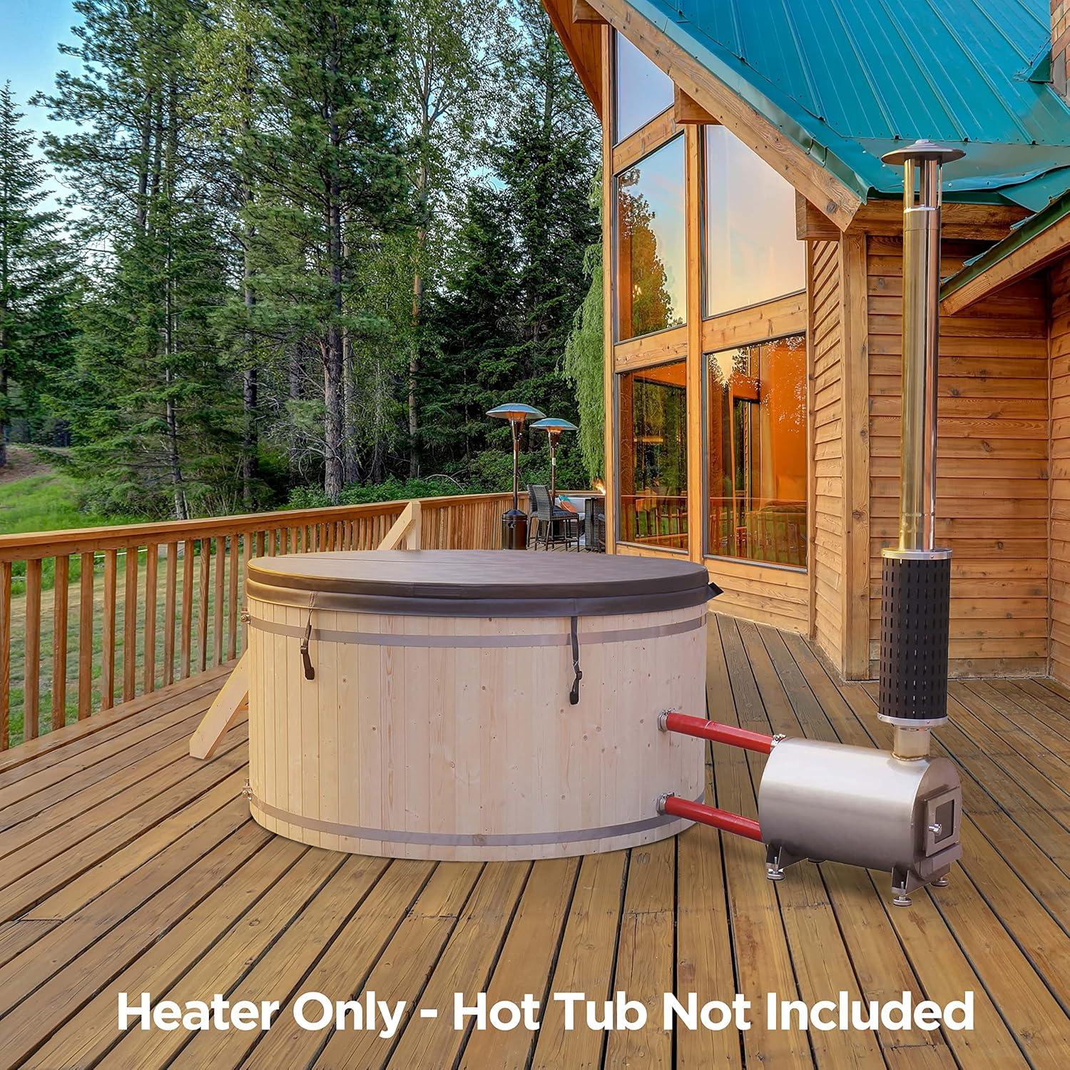 ALEKO KITSTOVECMY1 External Wood-Burning Hot Tub Heater - Equivalent to 10-15KW Electronic Heater