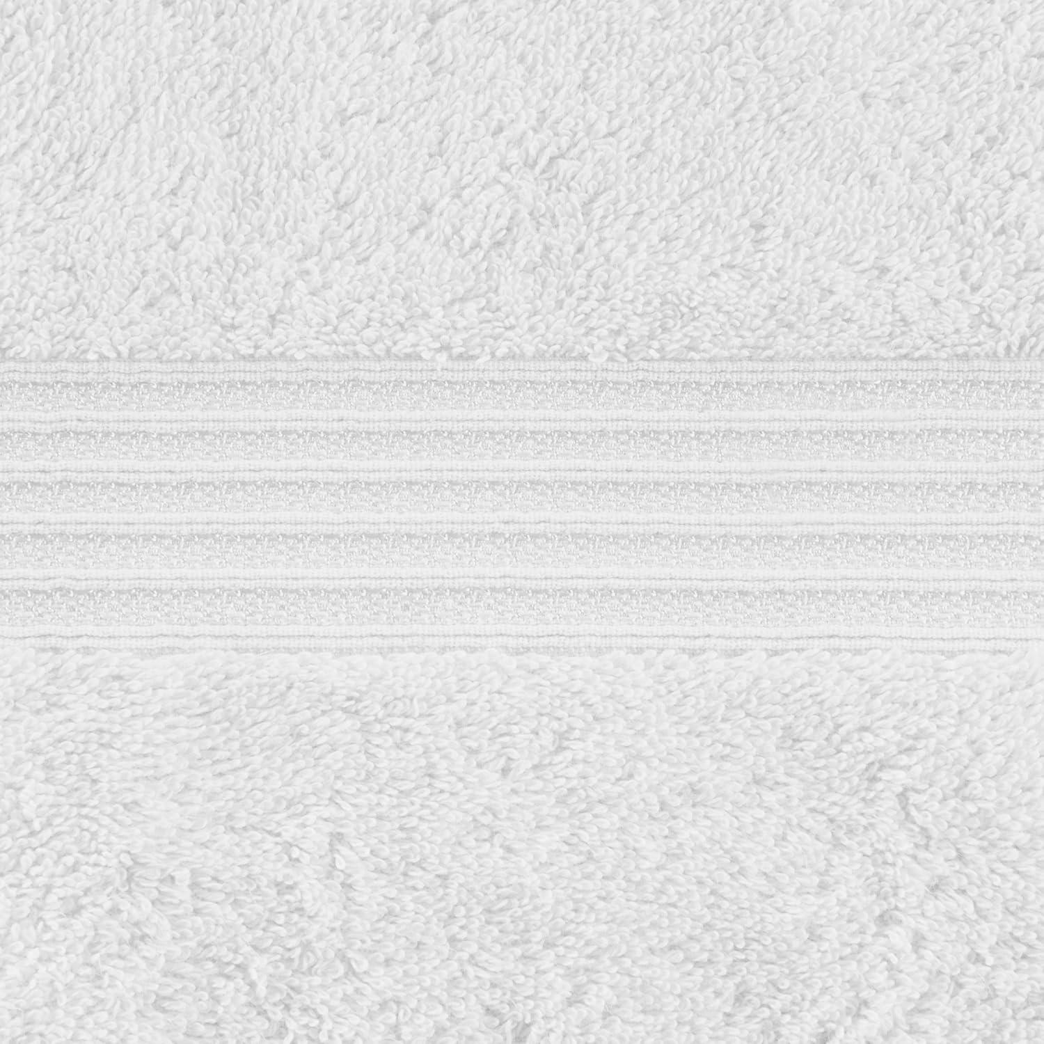 BNM Egyptian Cotton Luxury 6 Piece Towel Set, White