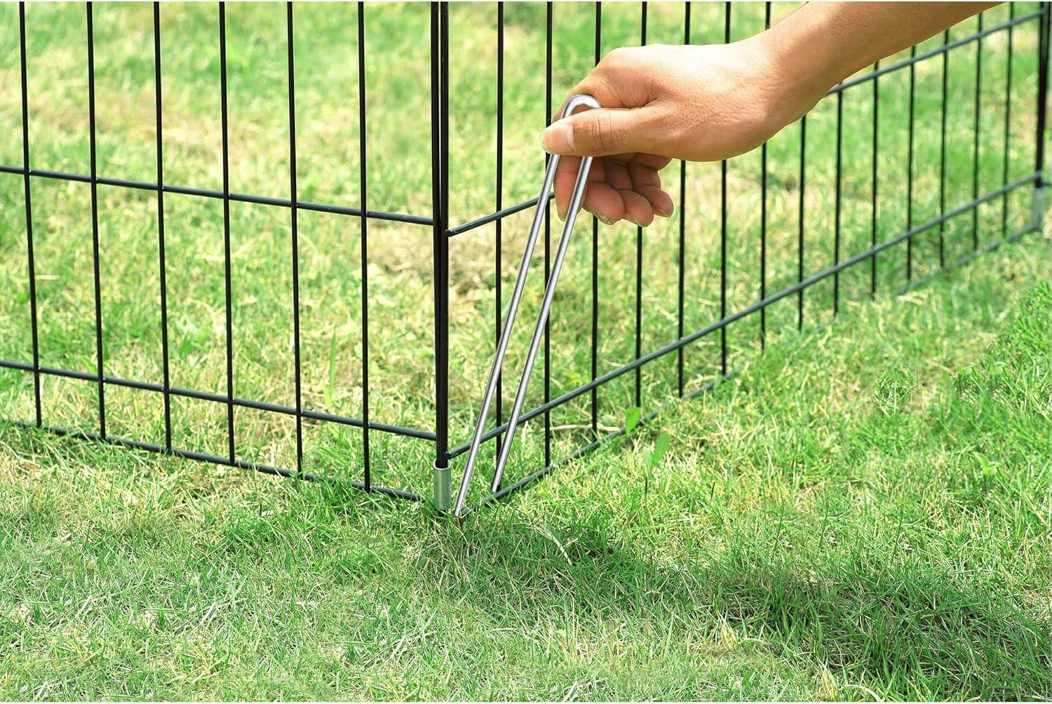 Puppy Playpen ? Foldable Metal Exercise Enclosure ? Eight 24x24-Inch Panels ? Indoor/Outdo