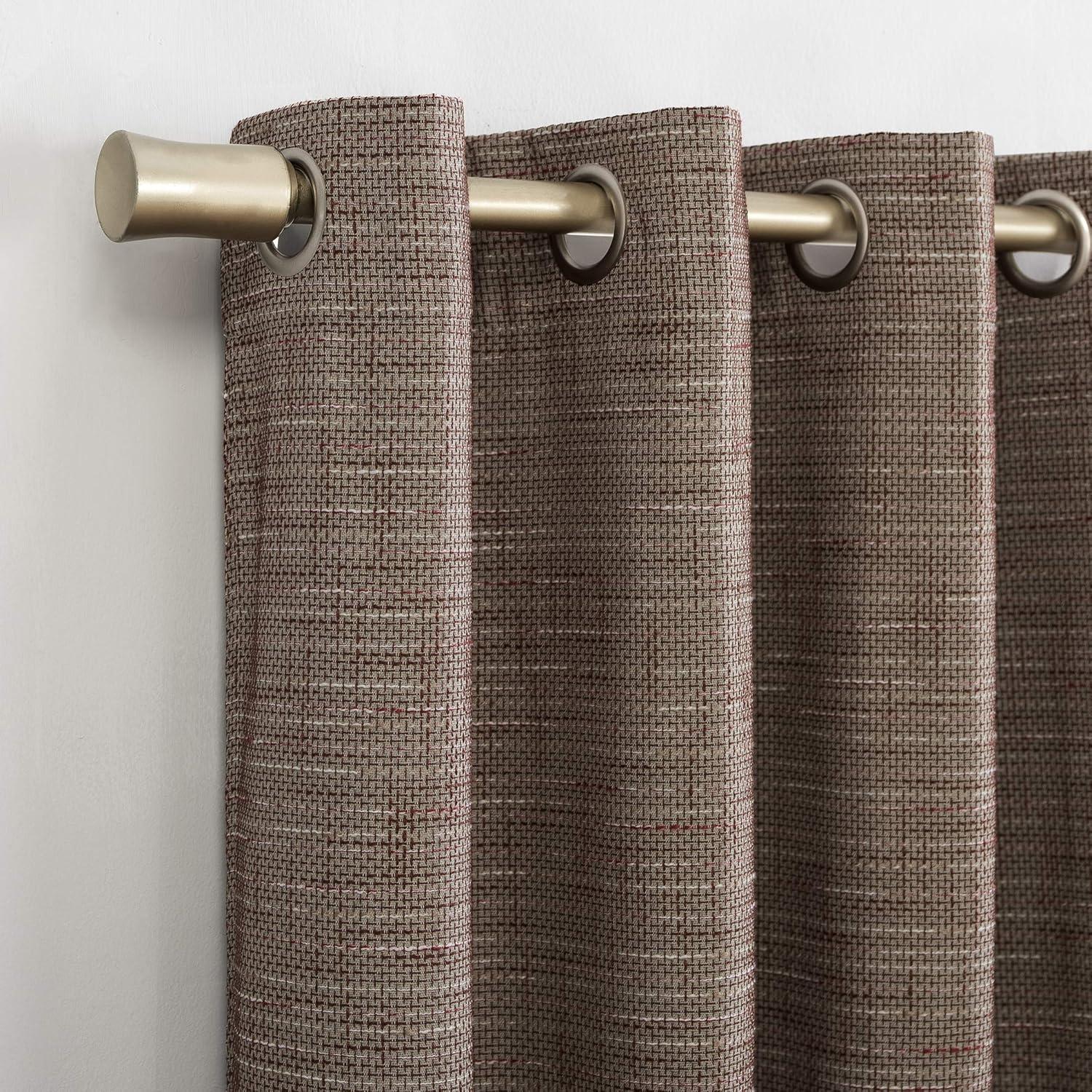 Burlap Weave Thermal Extreme 100% Blackout Grommet Curtain Panel