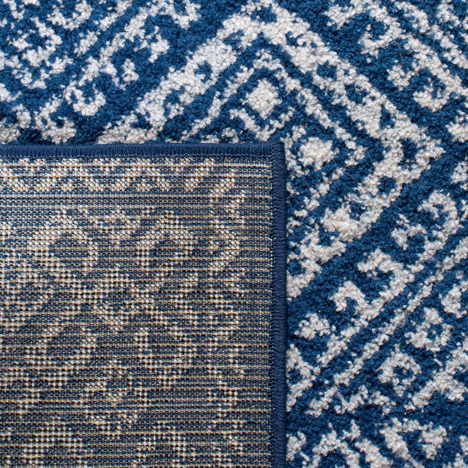 Tulum TUL264 Power Loomed Indoor Area Rug - Navy/Ivory - 9'x12' - Safavieh