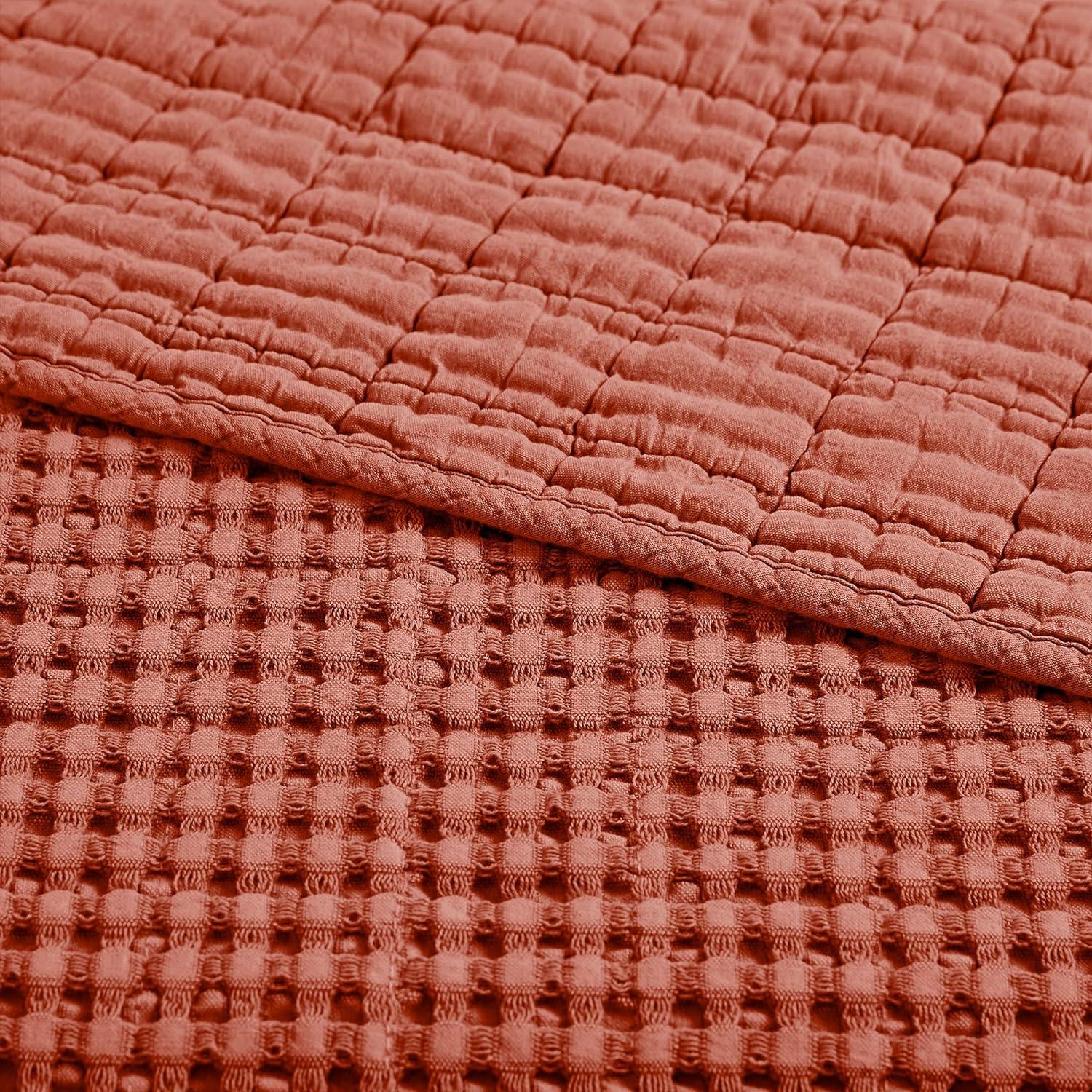 Mills Waffle Adobe King Bedspread Set - Levtex Home