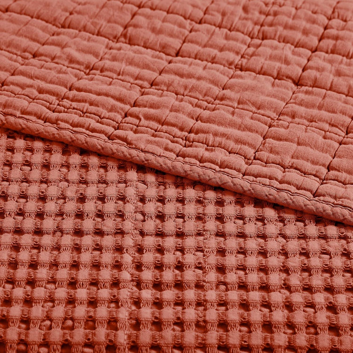 Mills Waffle Adobe King Bedspread Set - Levtex Home