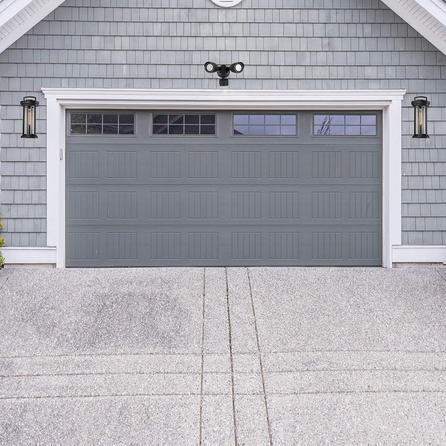 Nuvo 2 - Head LED Hardwired Dusk to Dawn Outdoor Security Flood Light with Motion Sensor