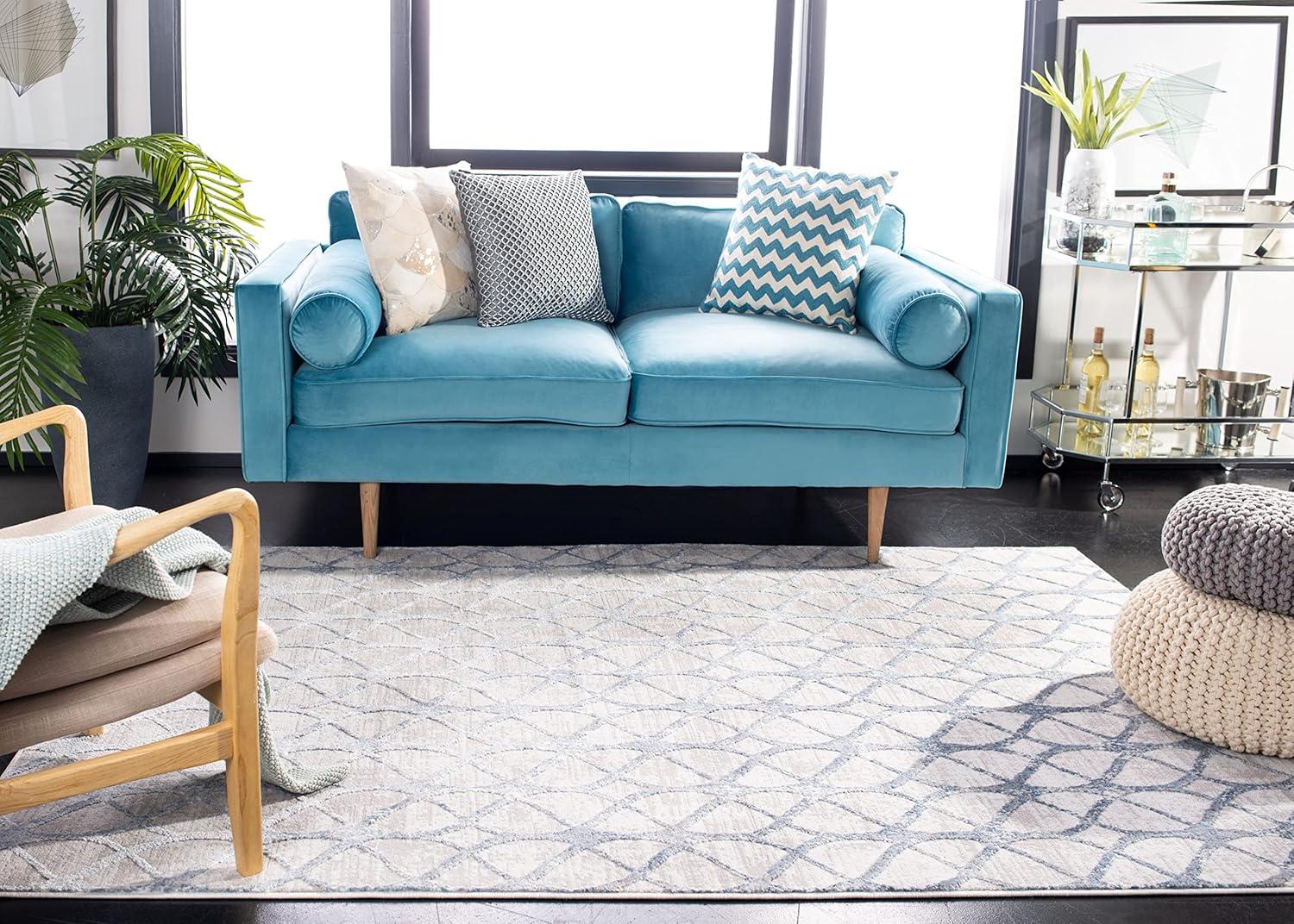 Amelia ALA792 Power Loomed Area Rug - Grey/Blue - 8'9"x11'9" - Safavieh.