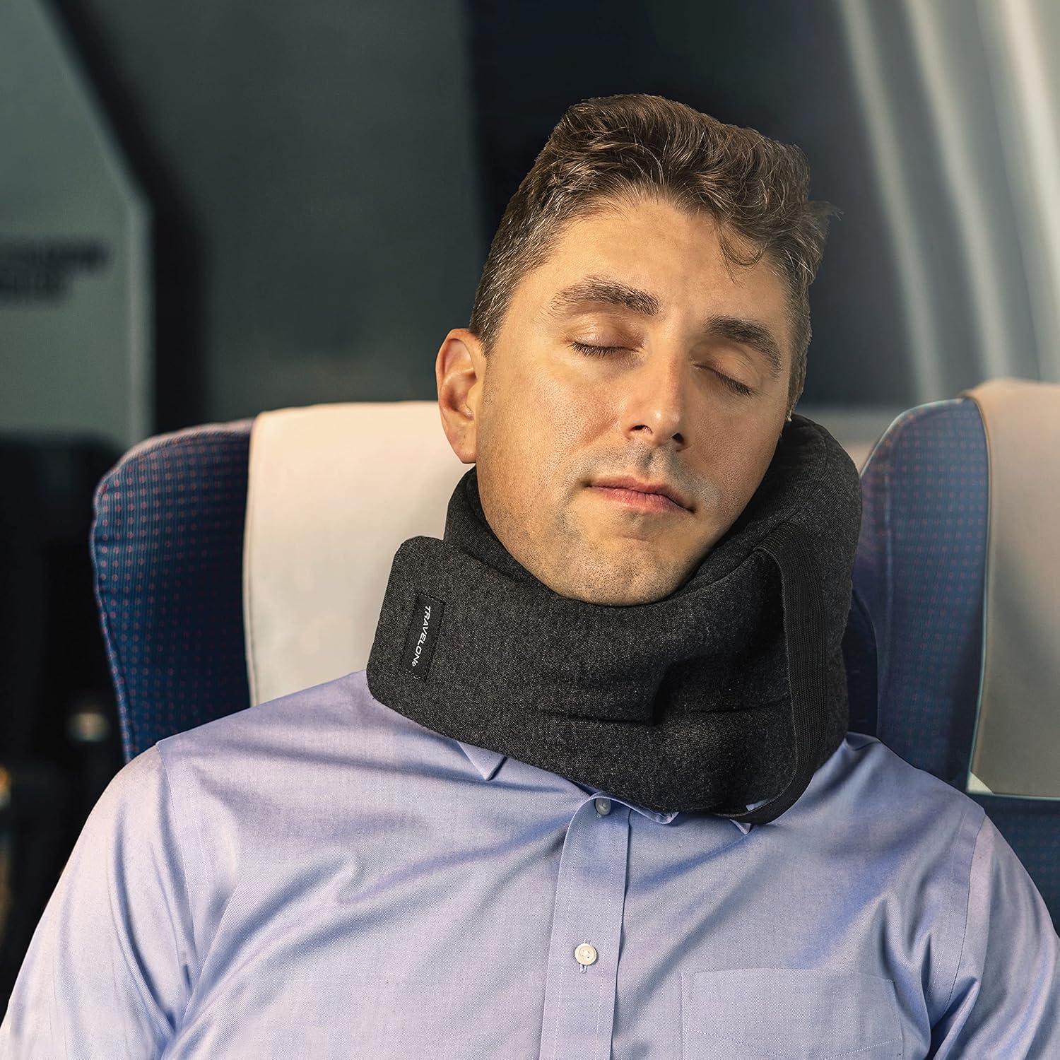 Gray Memory Foam Adjustable Travel Pillow