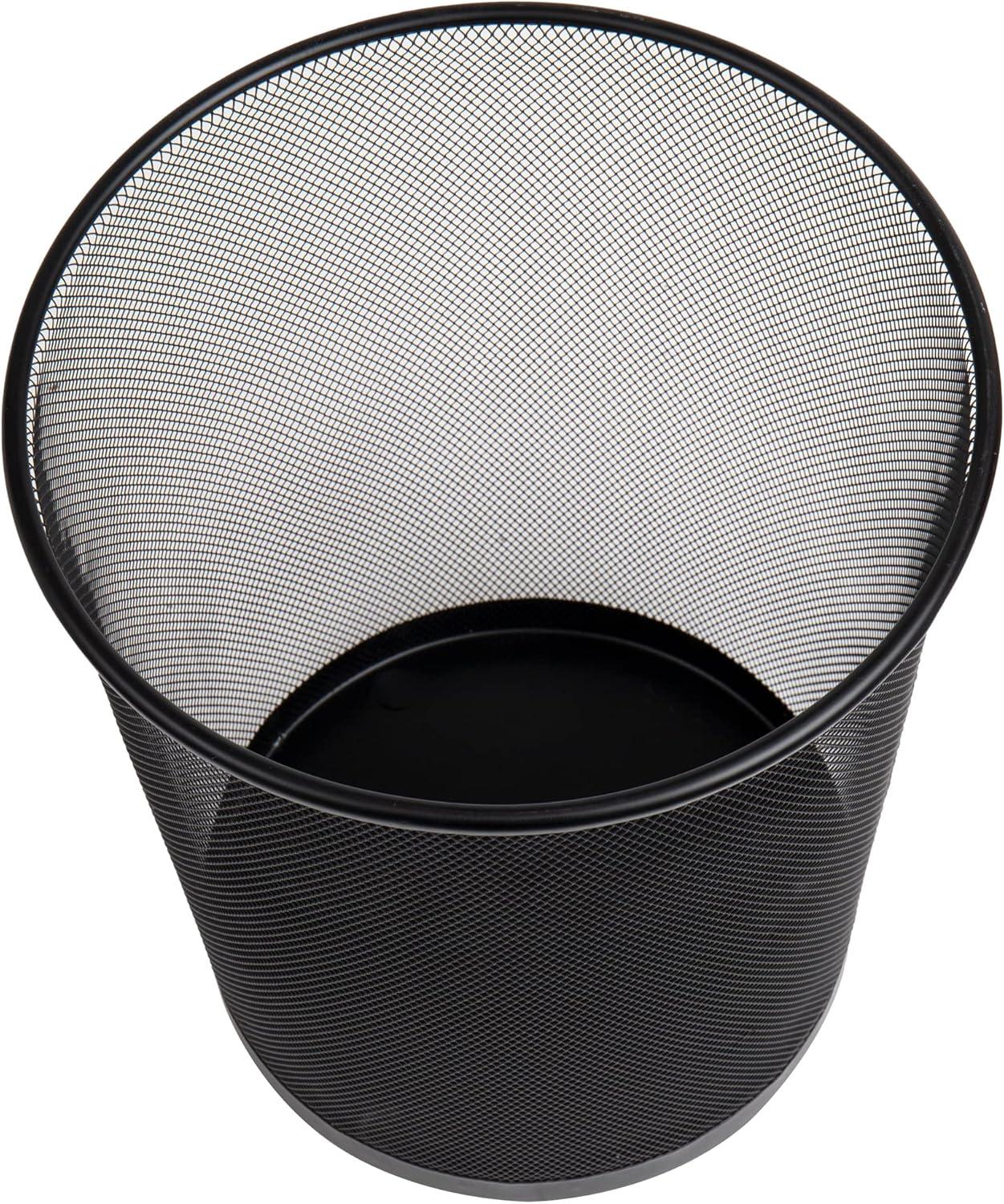 Mind Reader Mesh Garbage Waste Basket Recycling Bin Set, Round