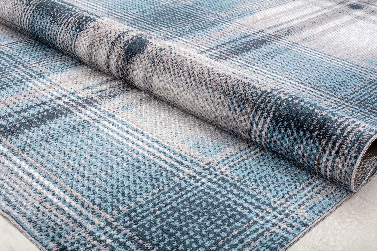 Rugs America Jaelyn Plaid Contemporary Area Rug