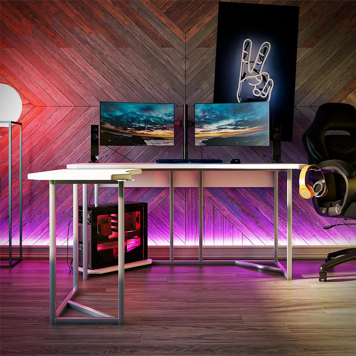 Quest Gaming L-Desk with CPU Stand